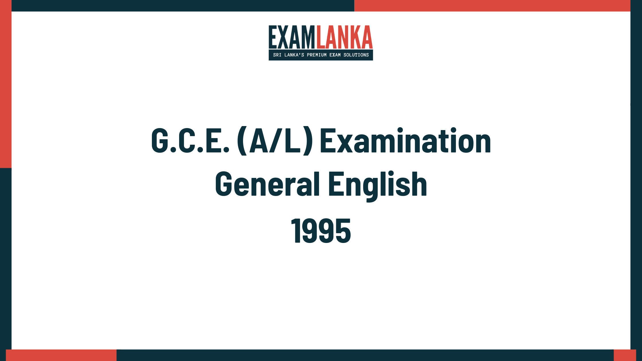1995 general english past paper