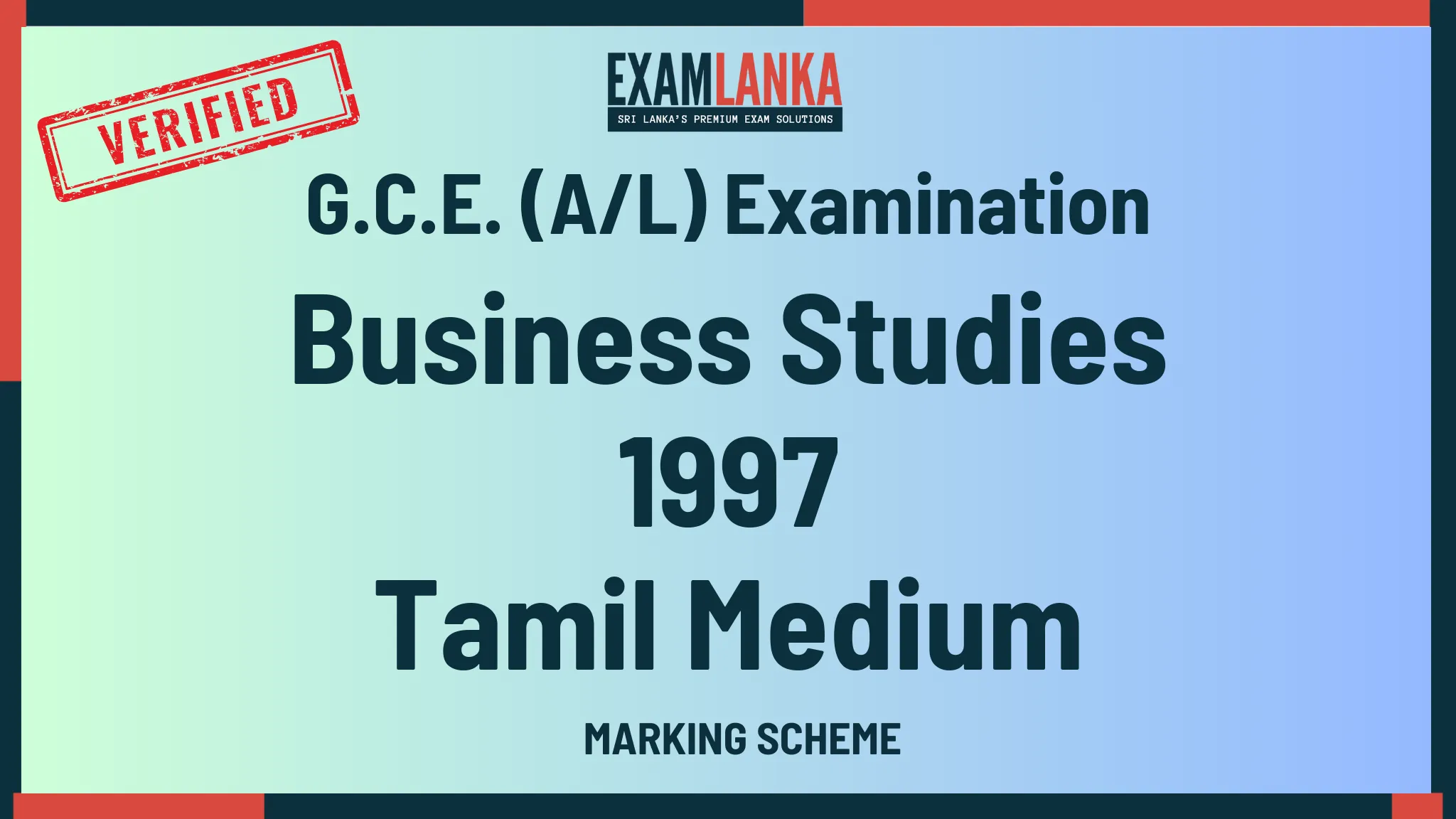 1997 business studies marking tamil medium