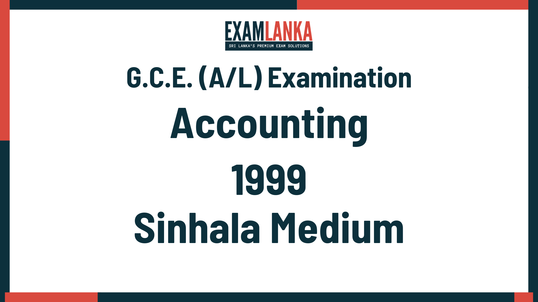 1999 accounting past paper sinhala medium