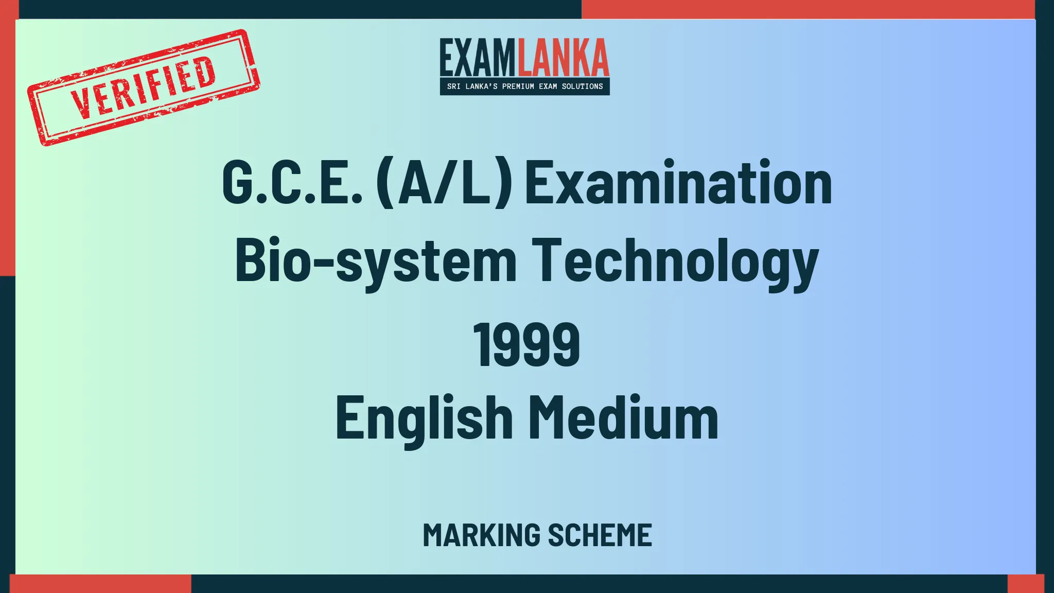 1999 bio-system technology marking english medium