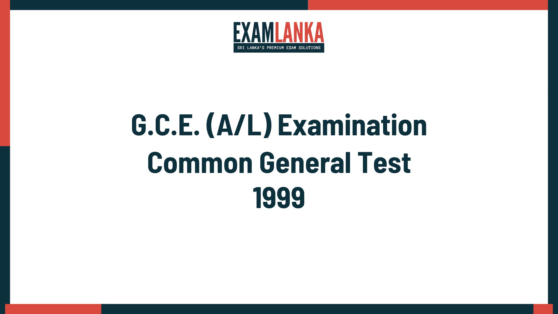1999 common general test past paper