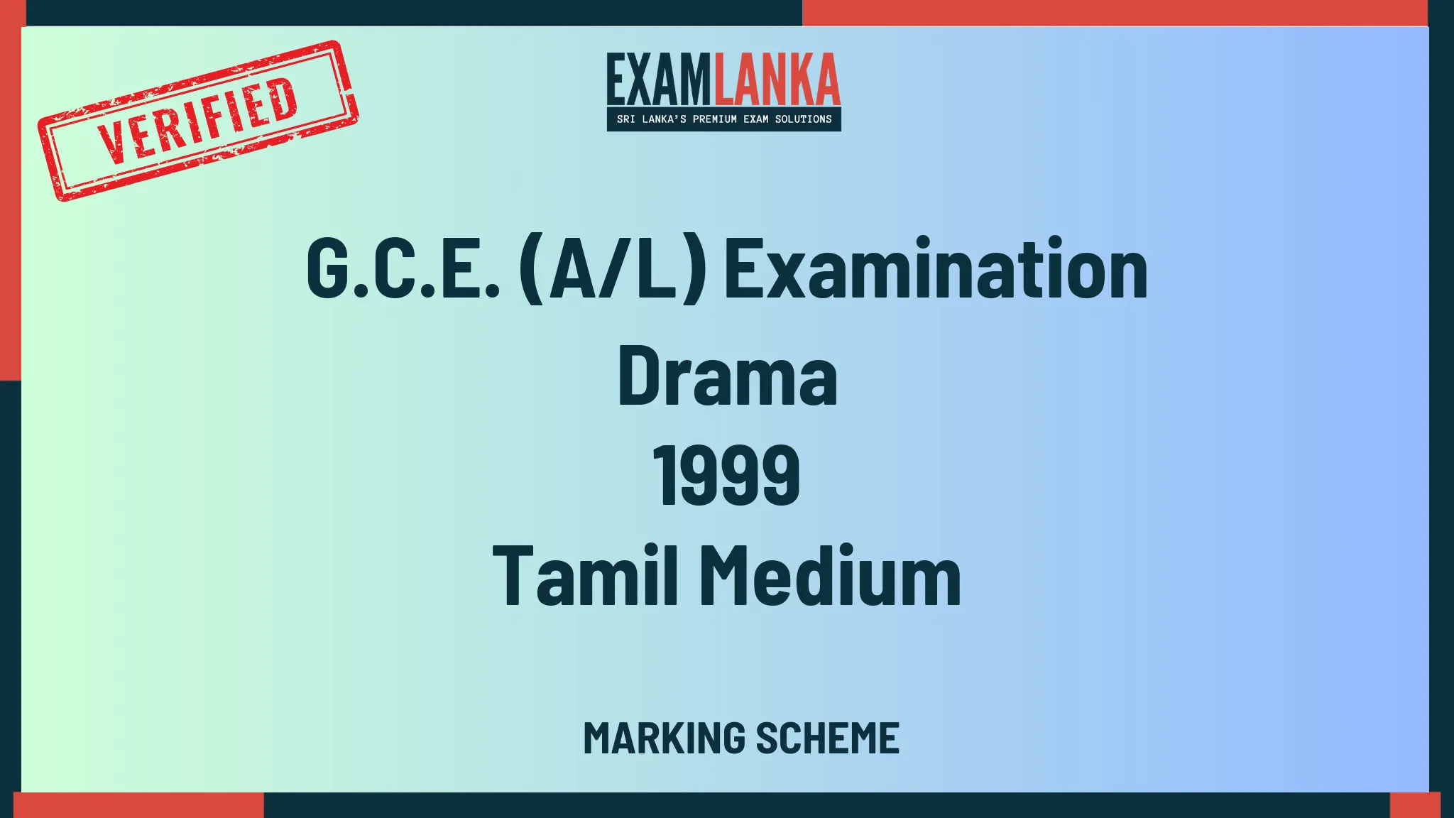 1999 drama marking tamil medium