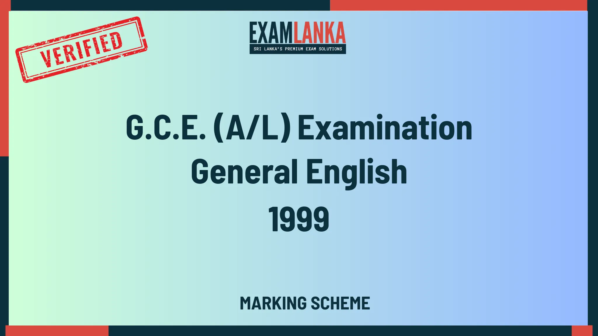 1999 general english marking  medium