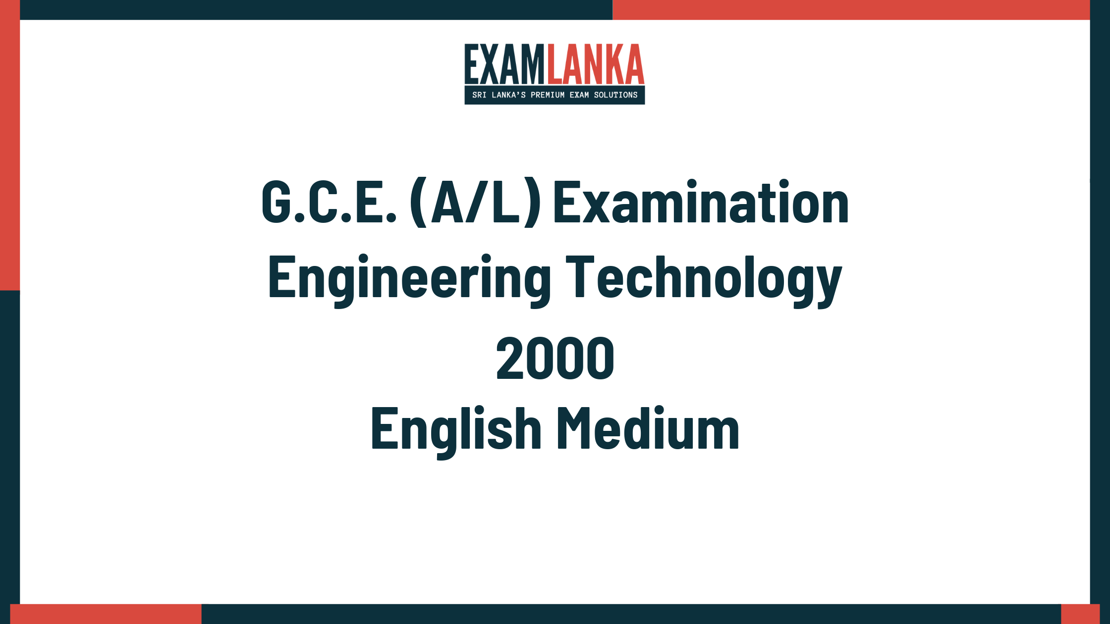 2000 engineering technology past paper english medium