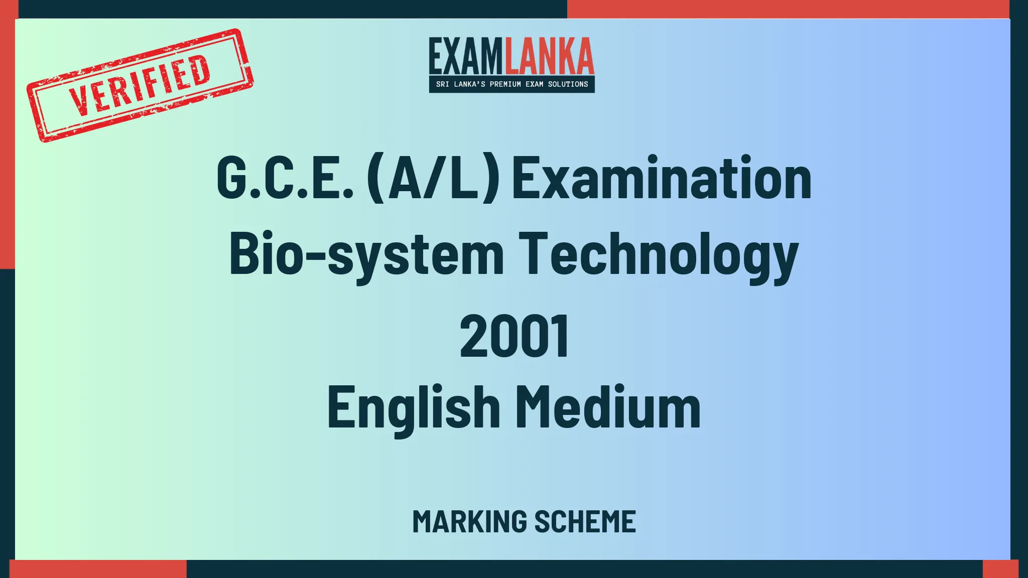 2001 bio-system technology marking english medium