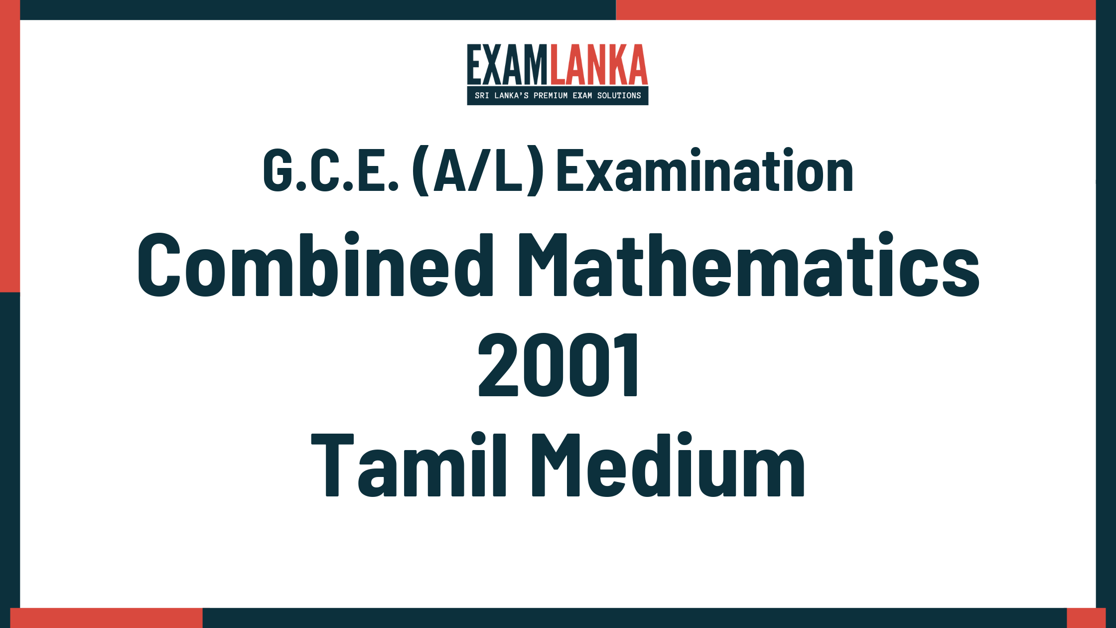 2001 combined mathematics past paper tamil medium