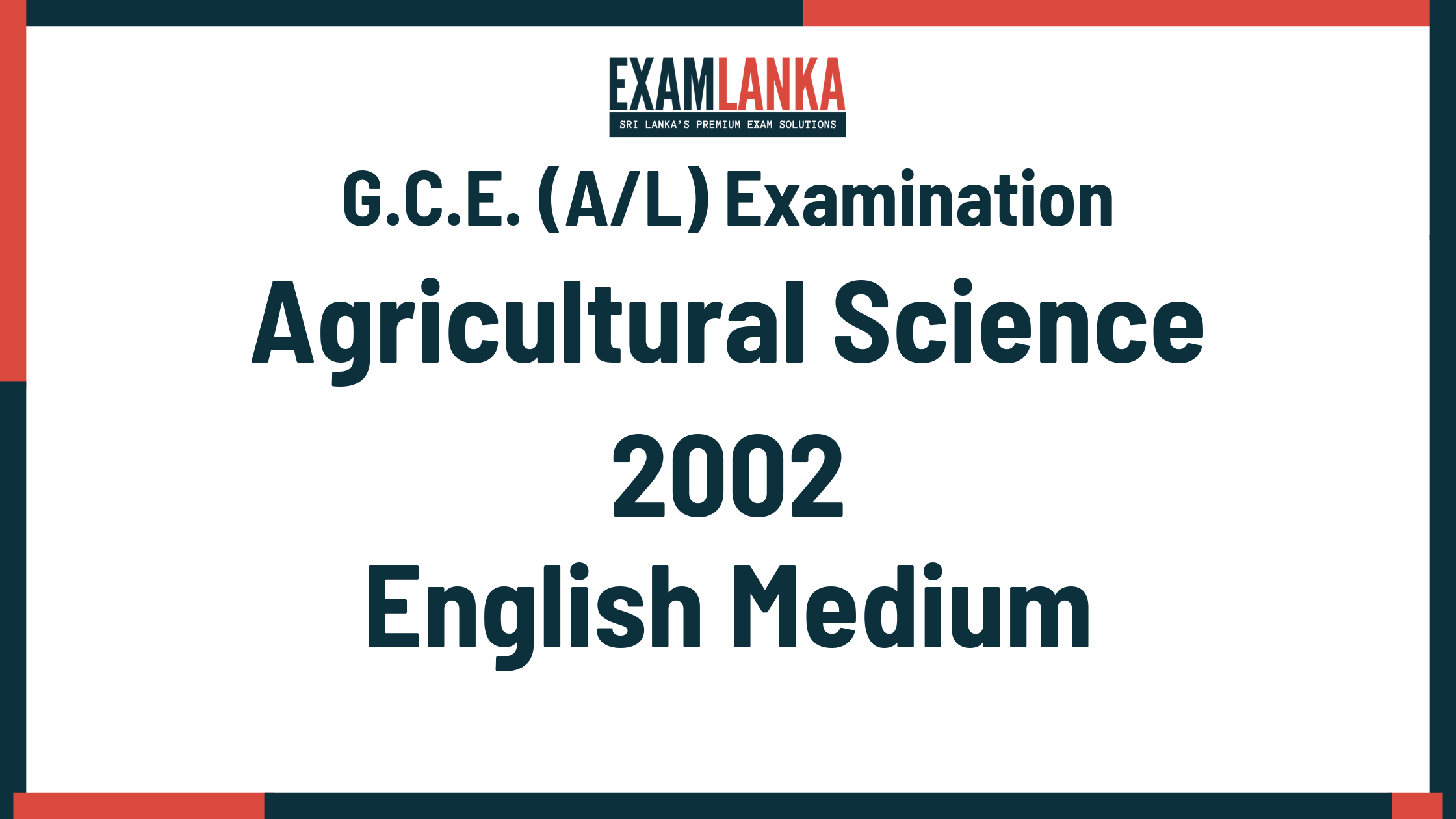 2002 agricultural science past paper english medium