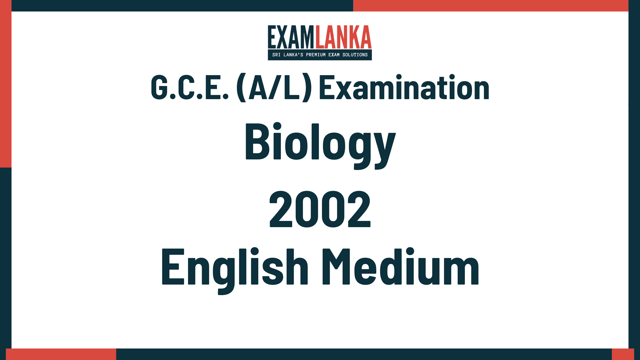 2002 biology past paper english medium