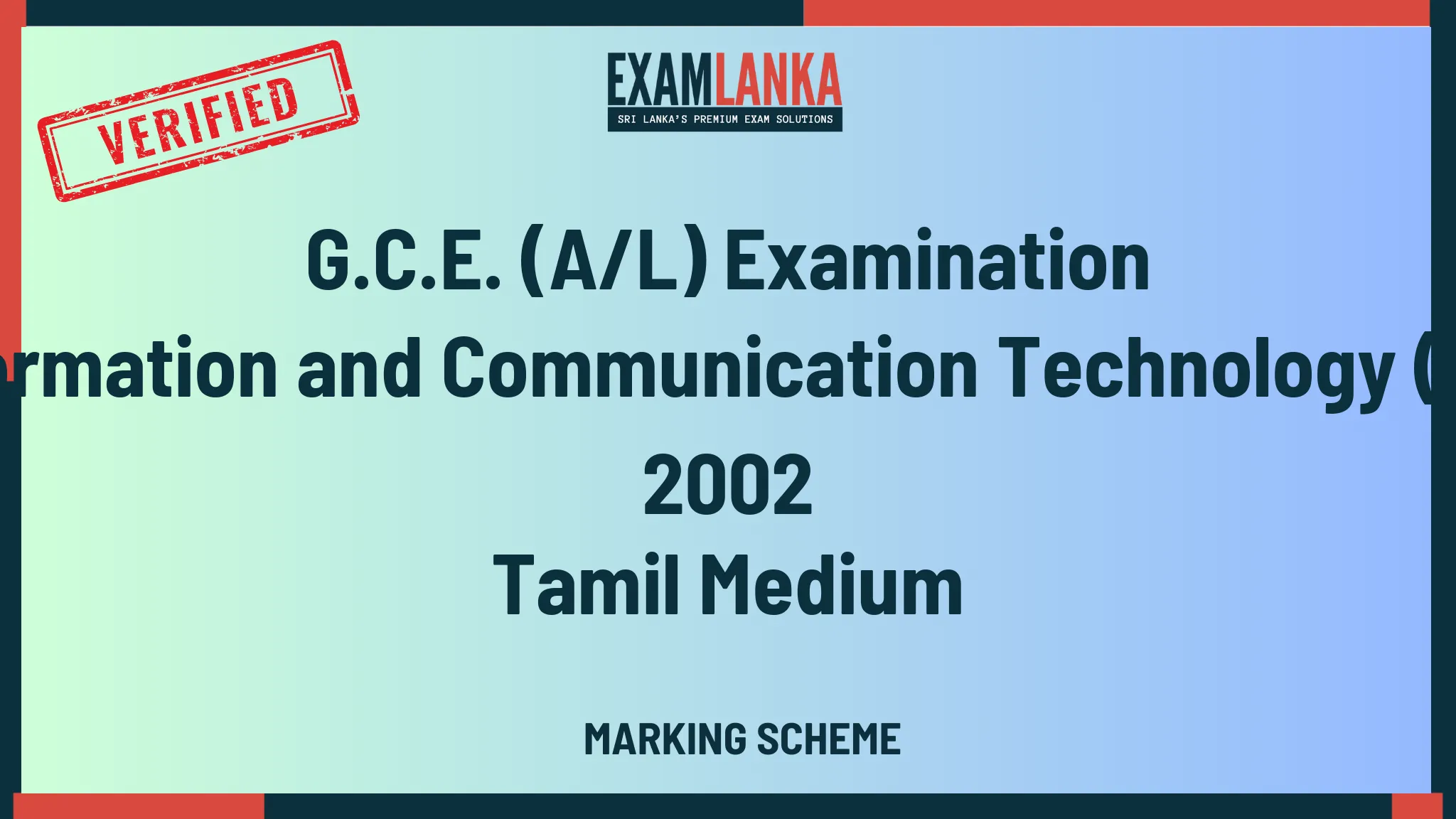 2002 information and communication technology (ict) marking tamil medium