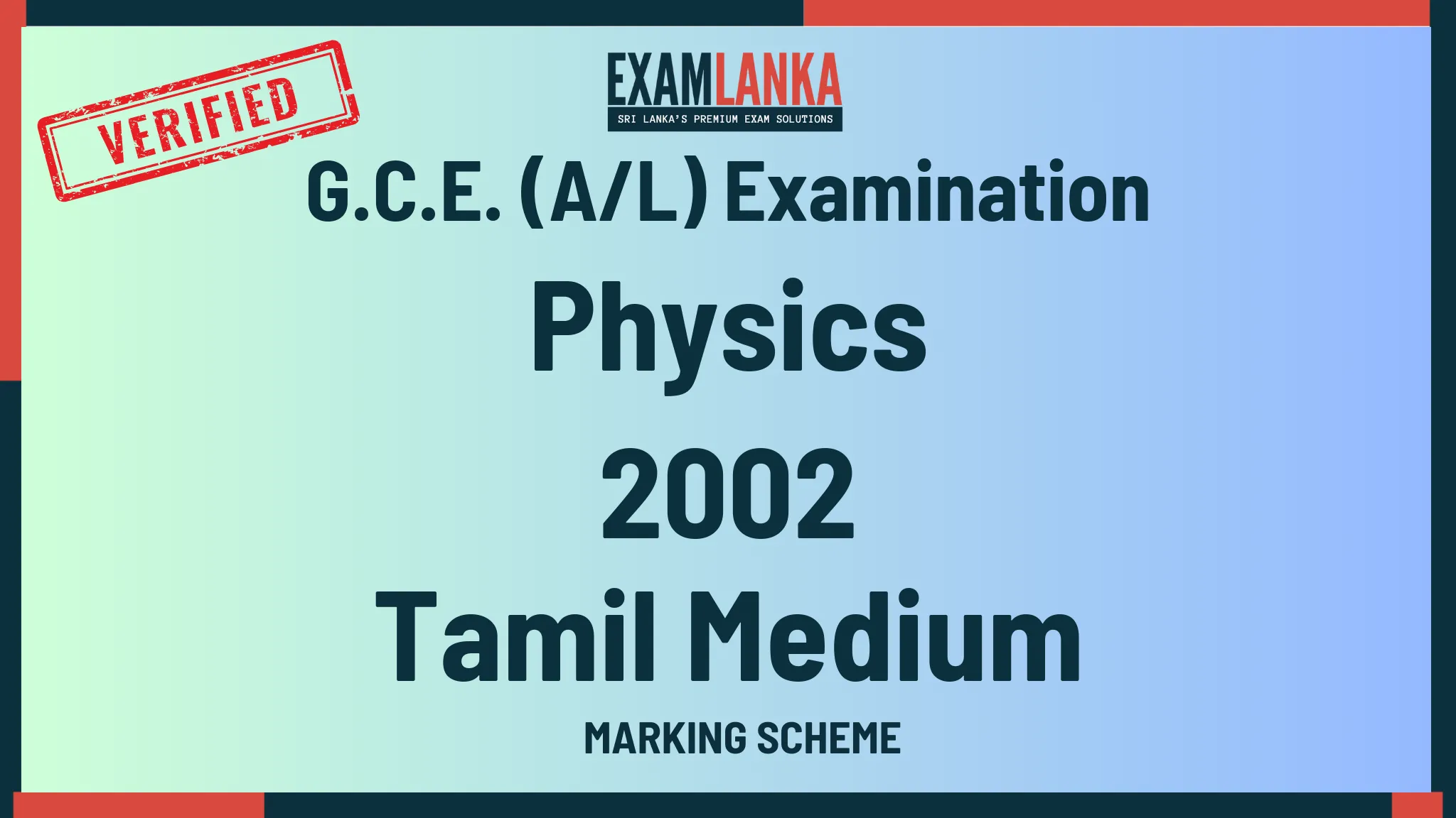 2002 physics marking tamil medium