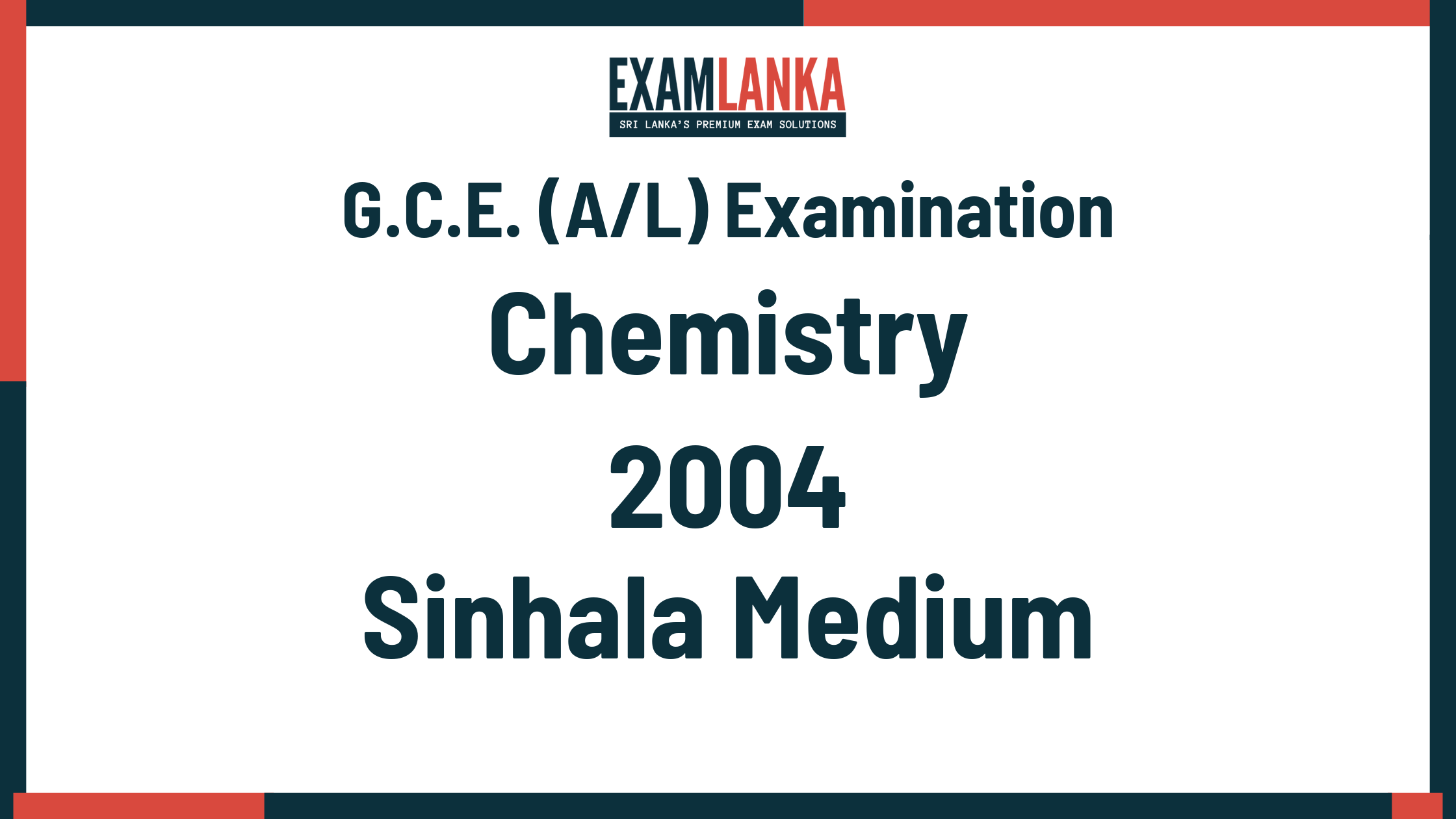 2004 chemistry past paper sinhala medium