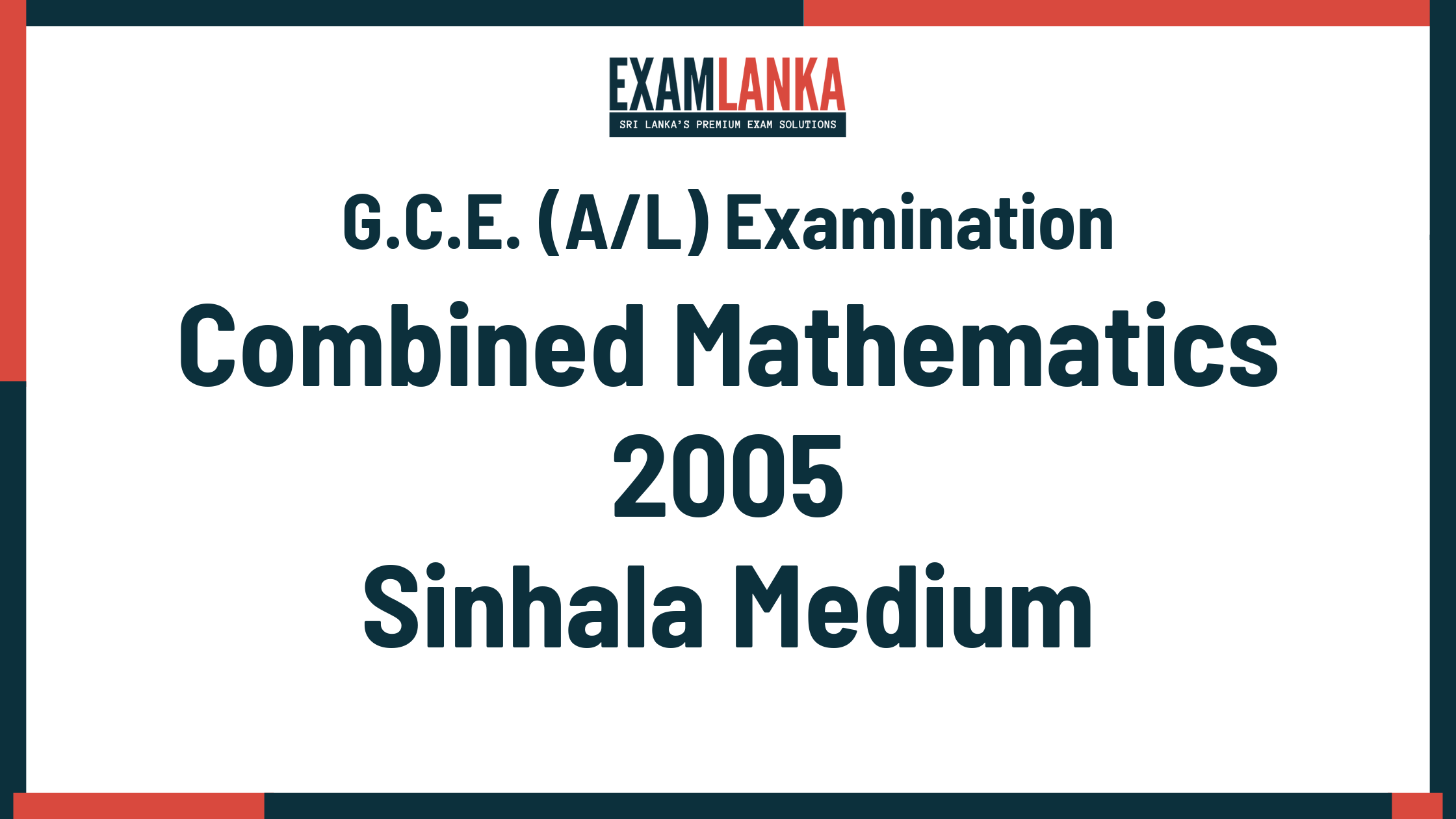 2005 combined mathematics past paper sinhala medium