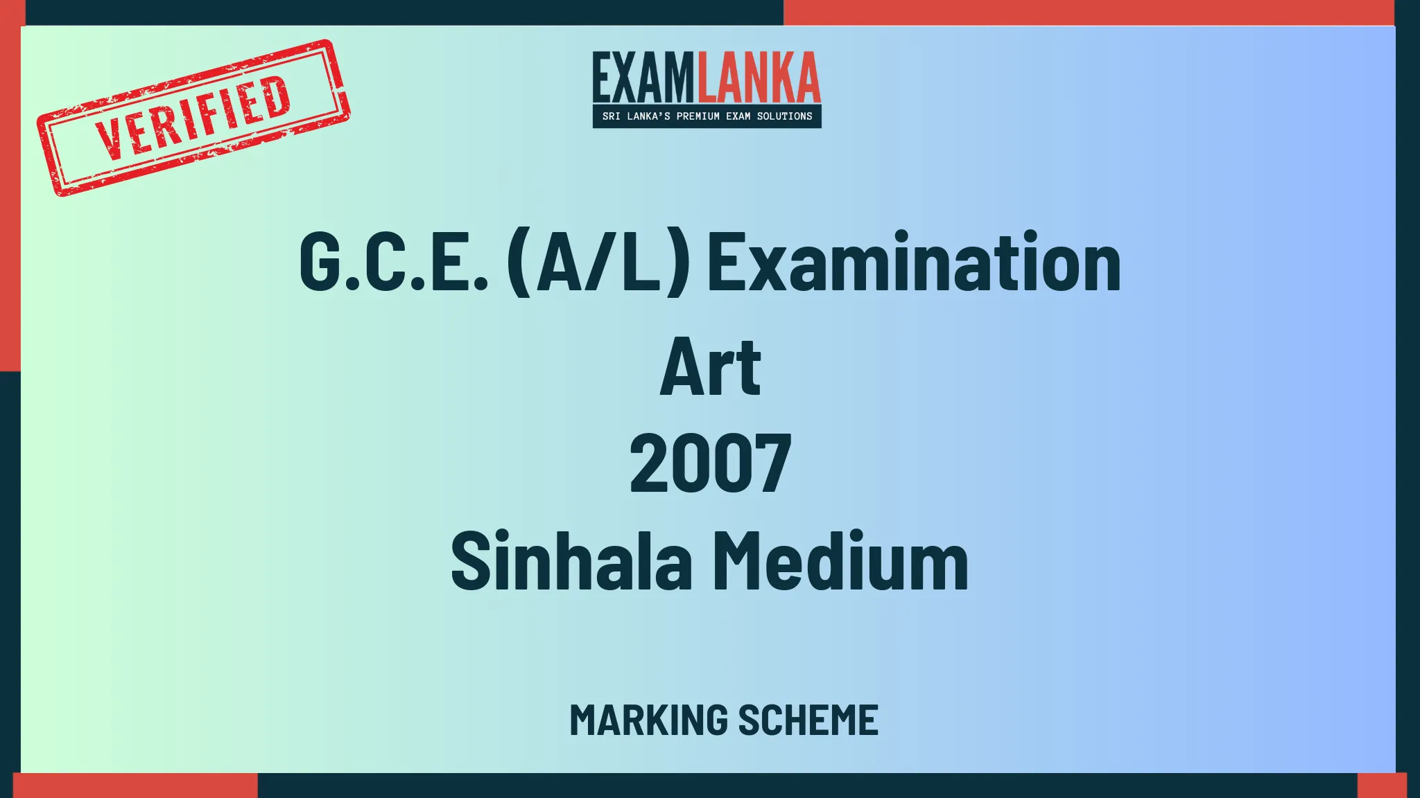 2007 art marking sinhala medium