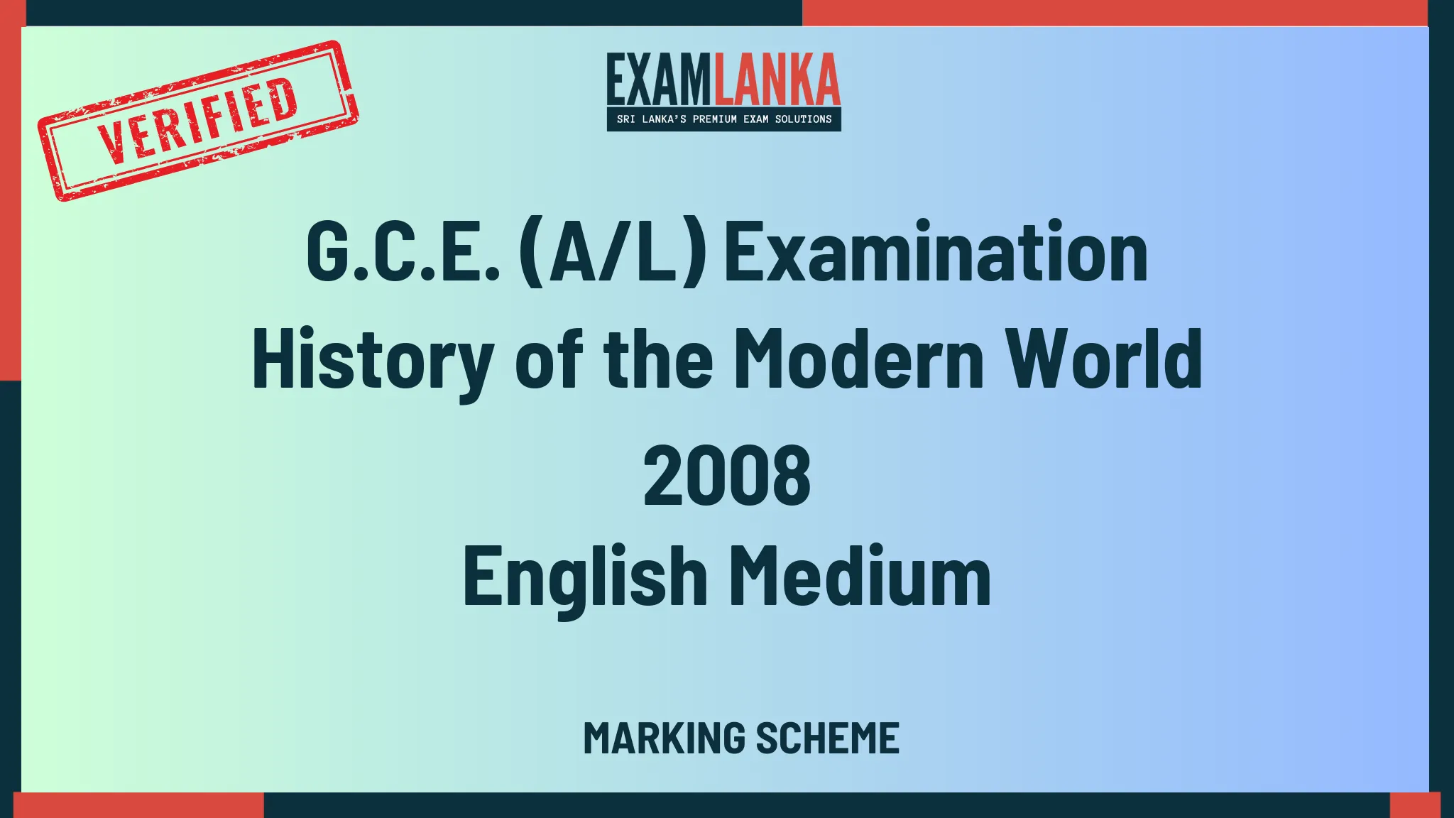 2008 history of the modern world marking english medium