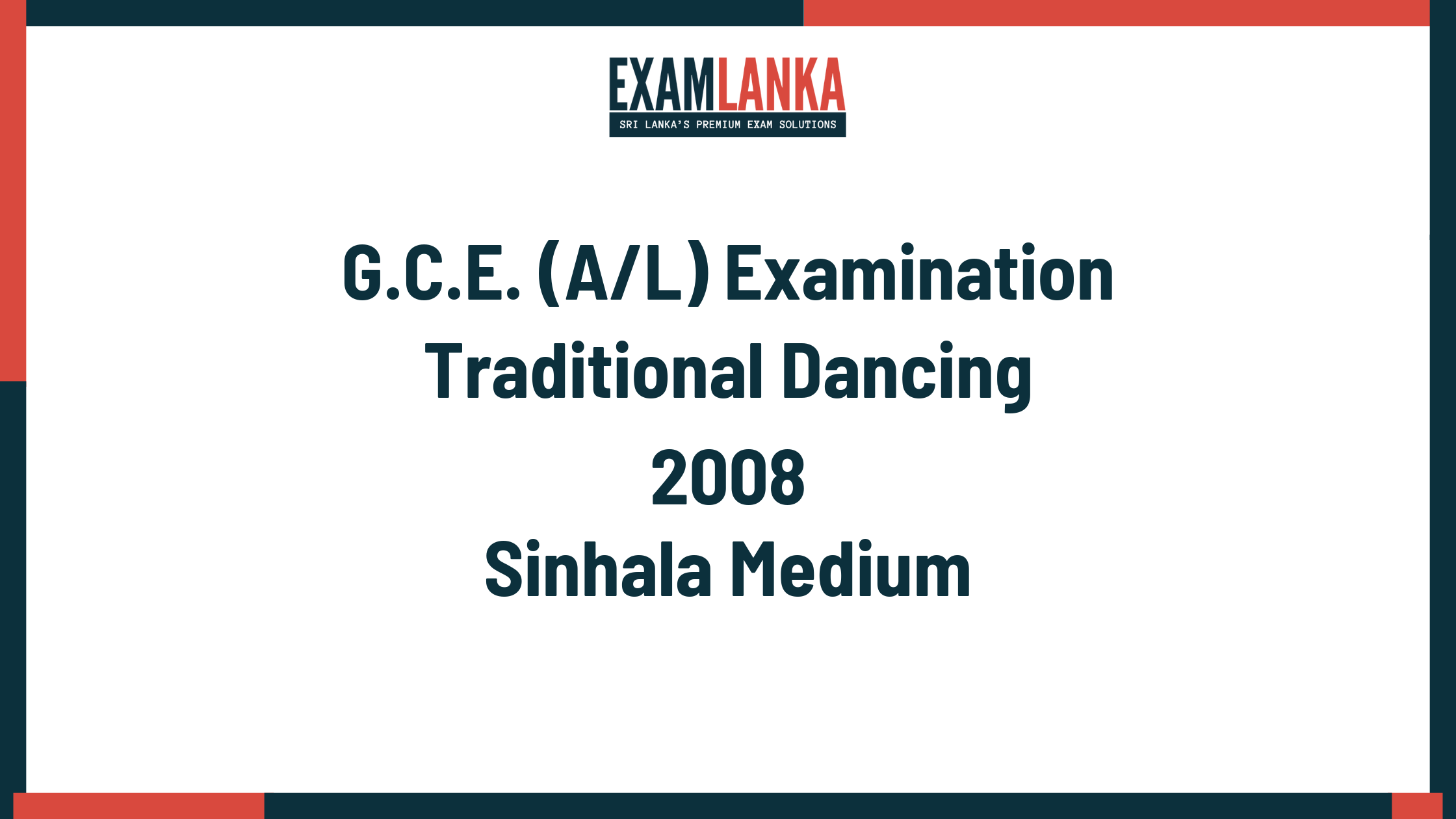 2008 traditional dancing past paper sinhala medium
