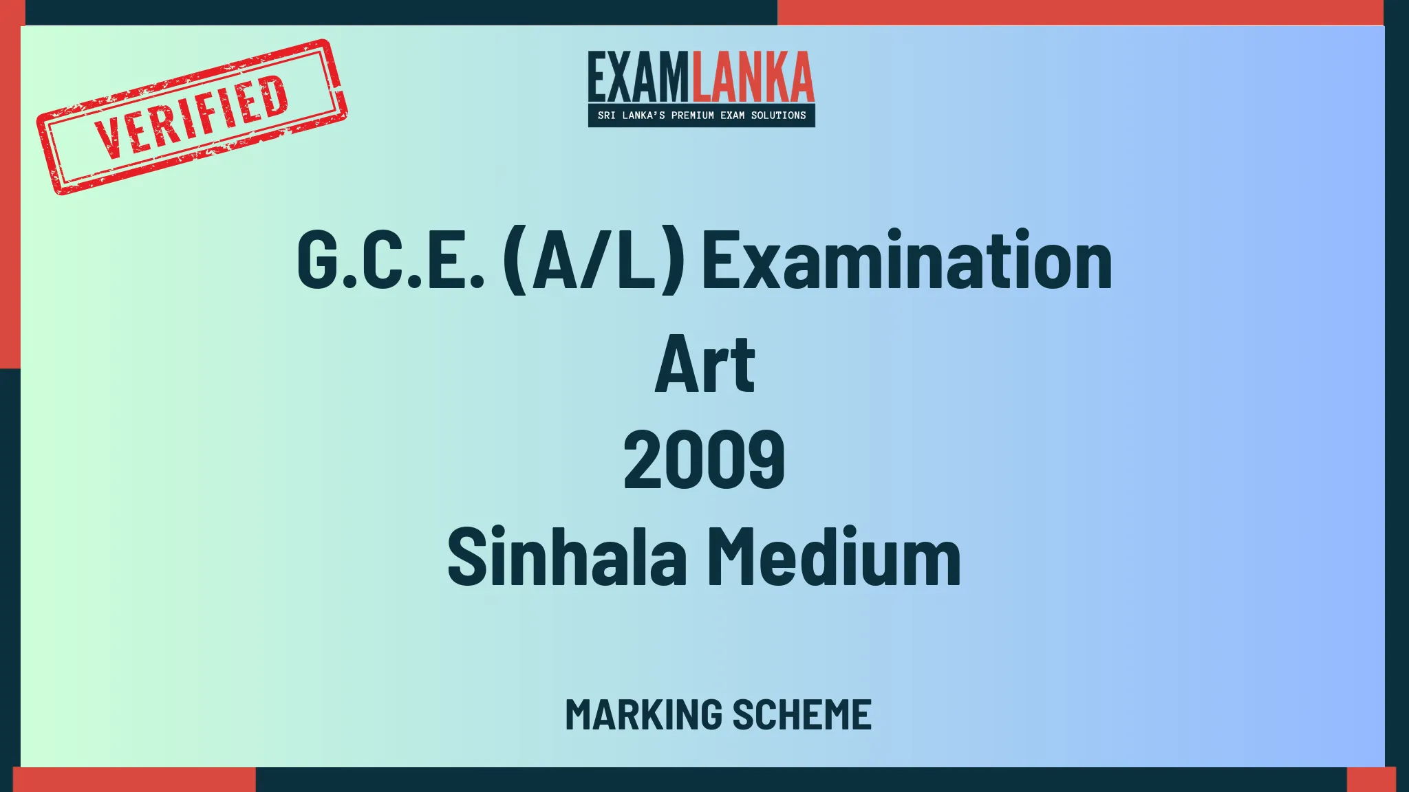 2009 art marking sinhala medium