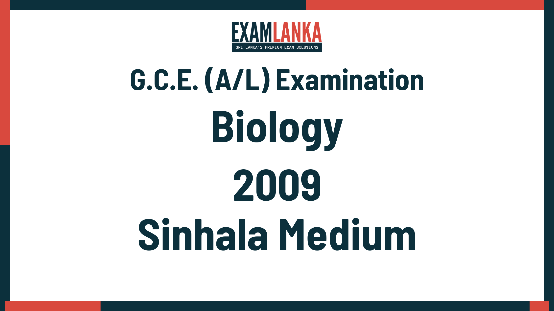 2009 biology past paper sinhala medium