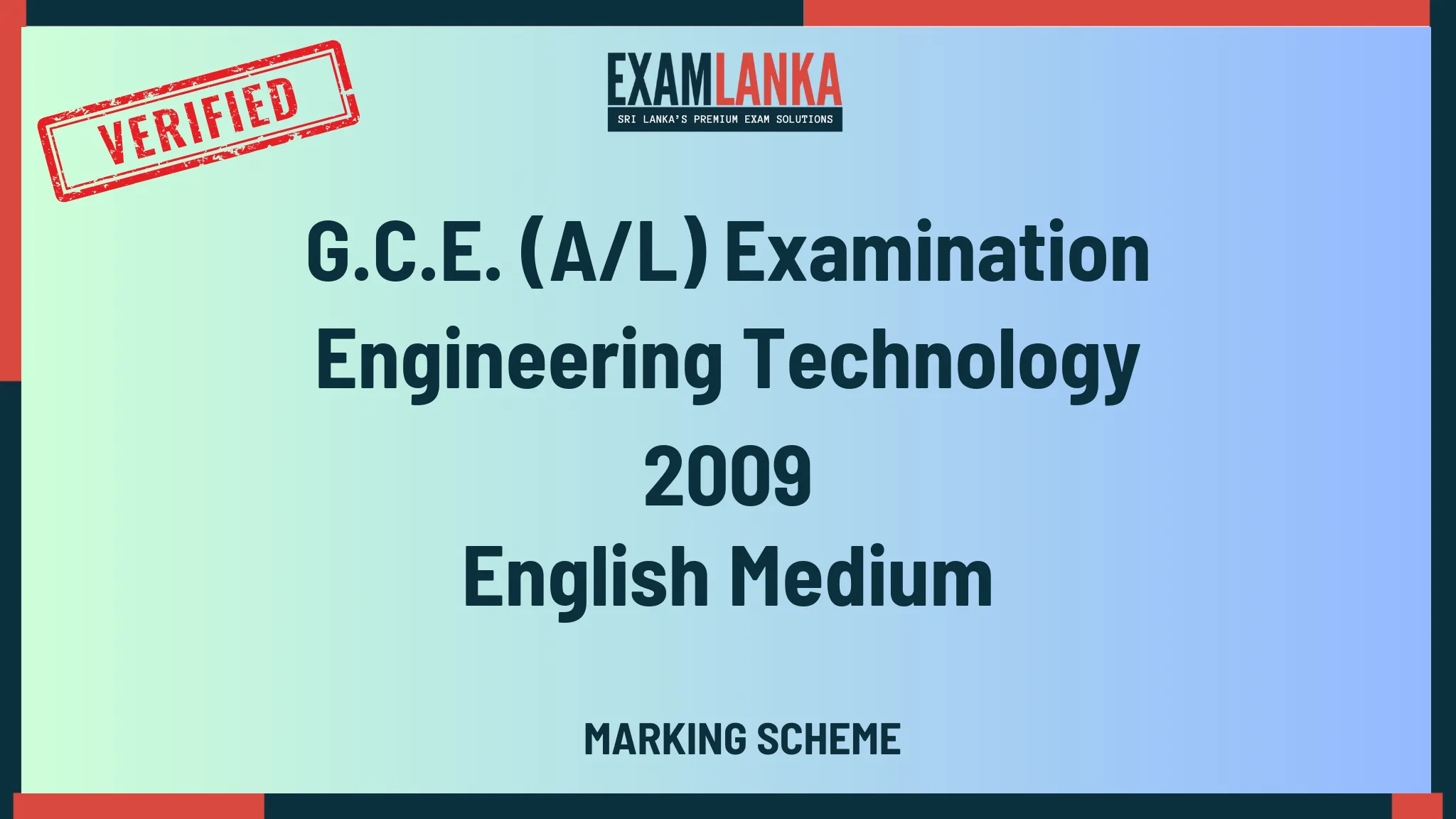 2009 engineering technology marking english medium