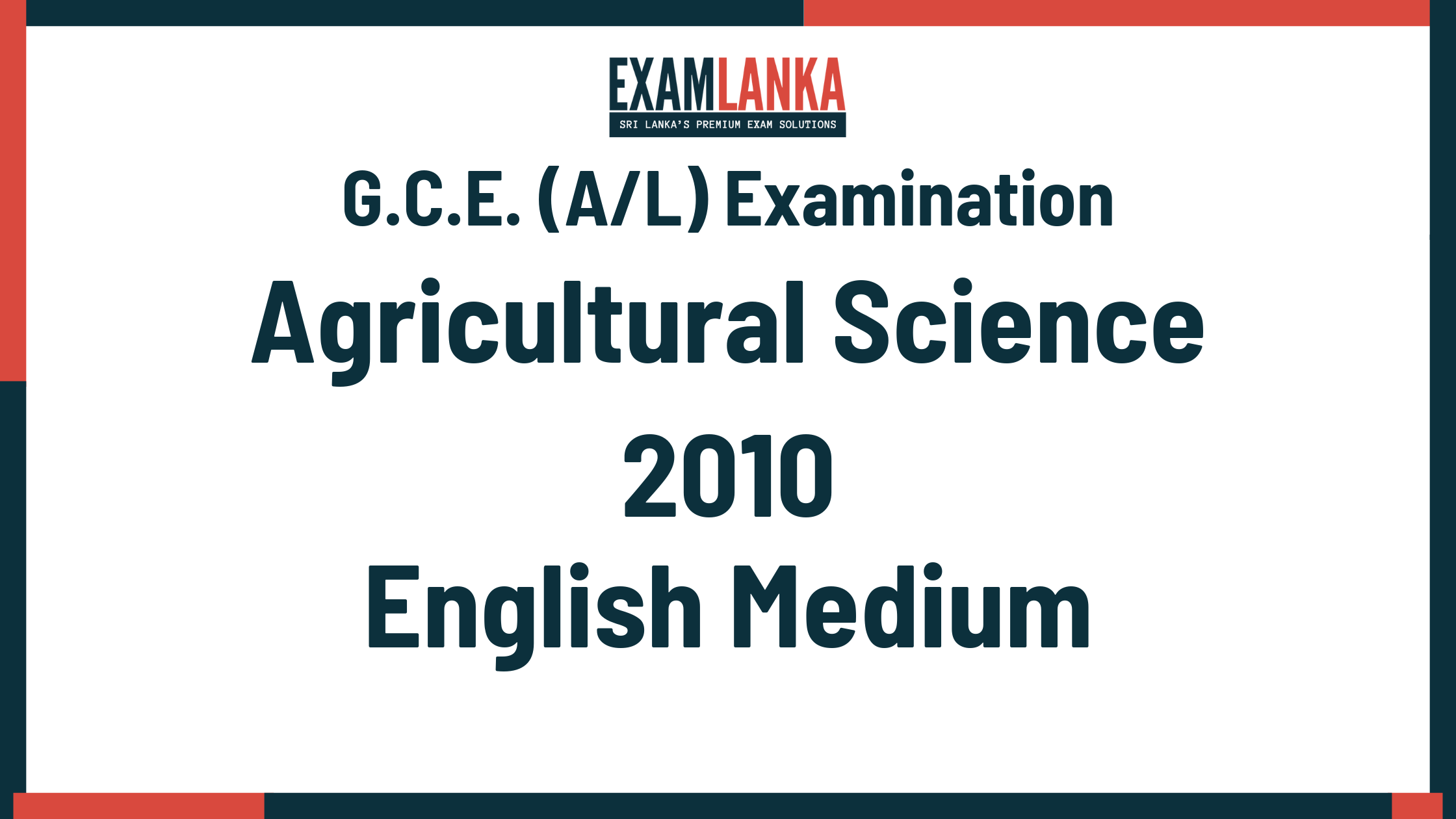 2010 agricultural science past paper english medium