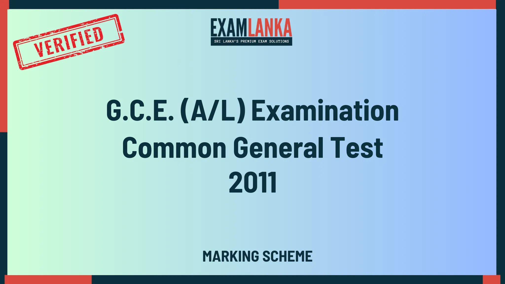 2011 common general test marking  medium