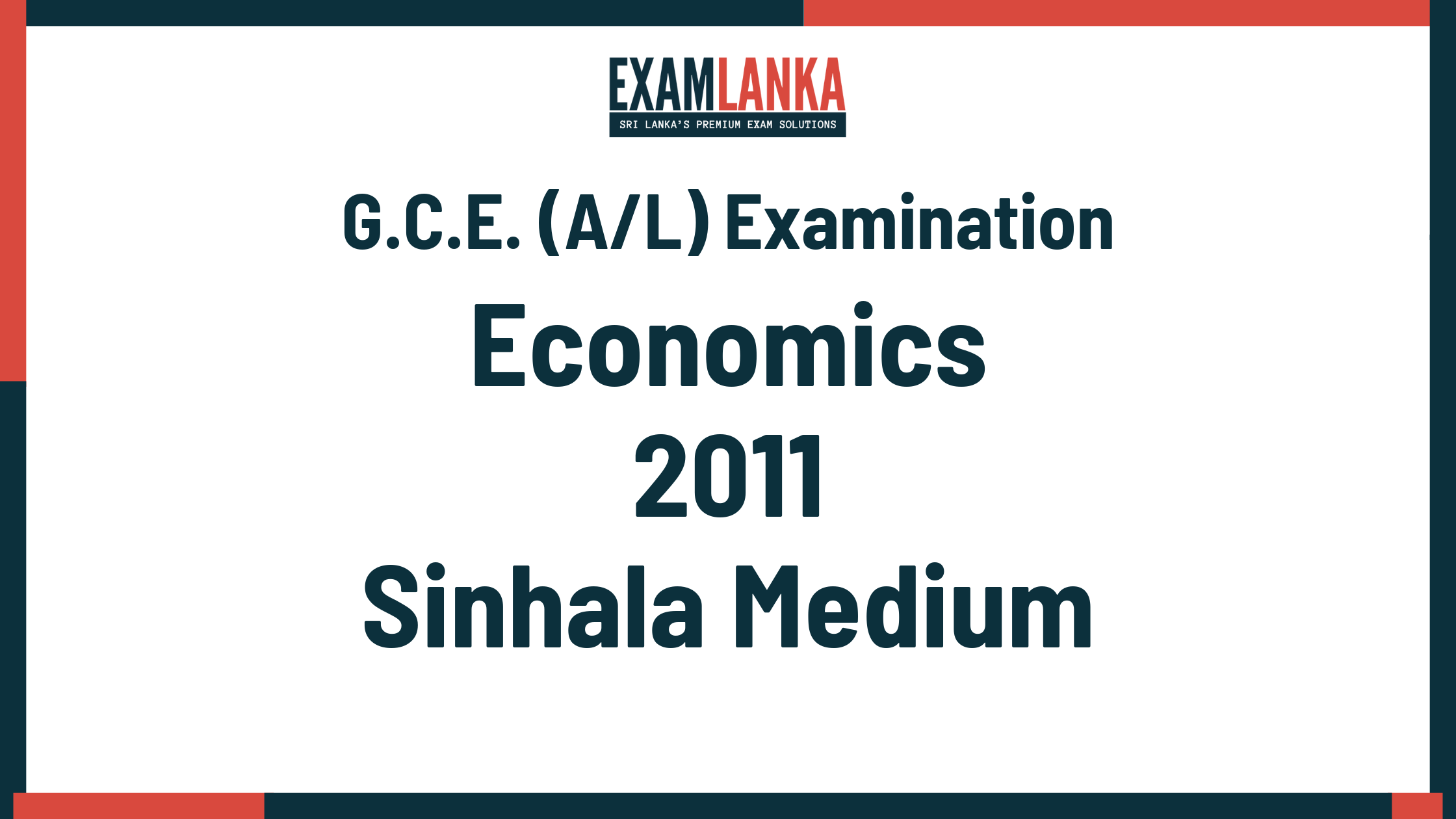 2011 economics past paper sinhala medium