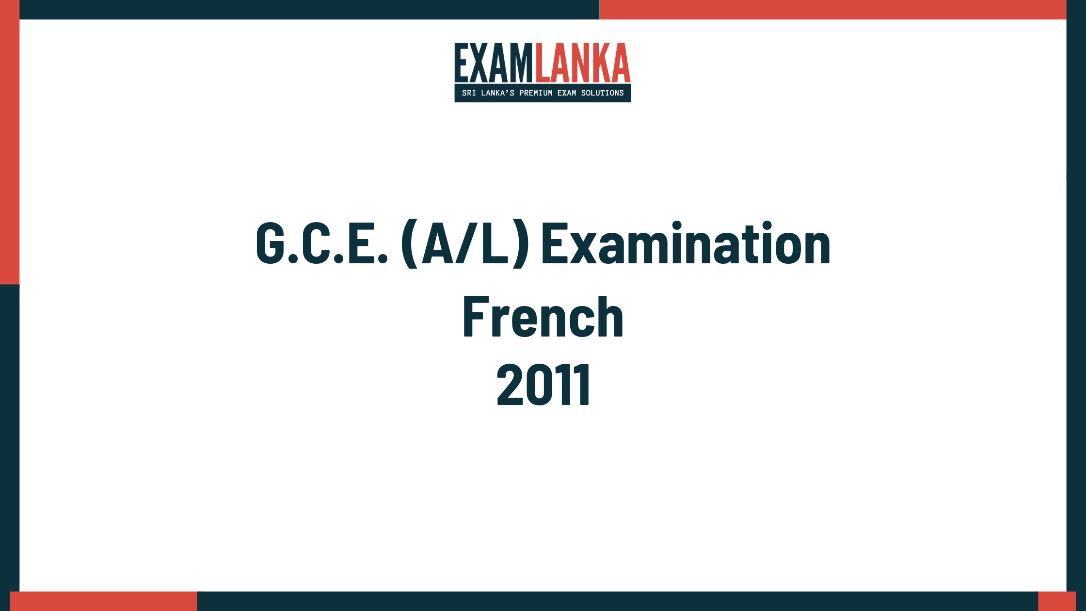 2011 french past paper