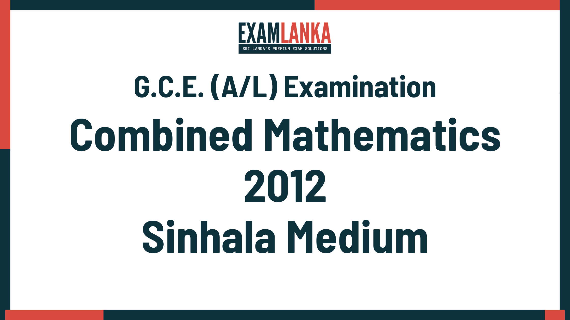 2012 combined mathematics past paper sinhala medium