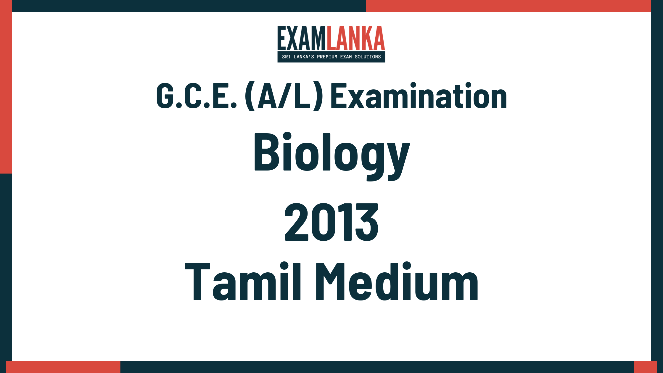 2013 biology past paper tamil medium