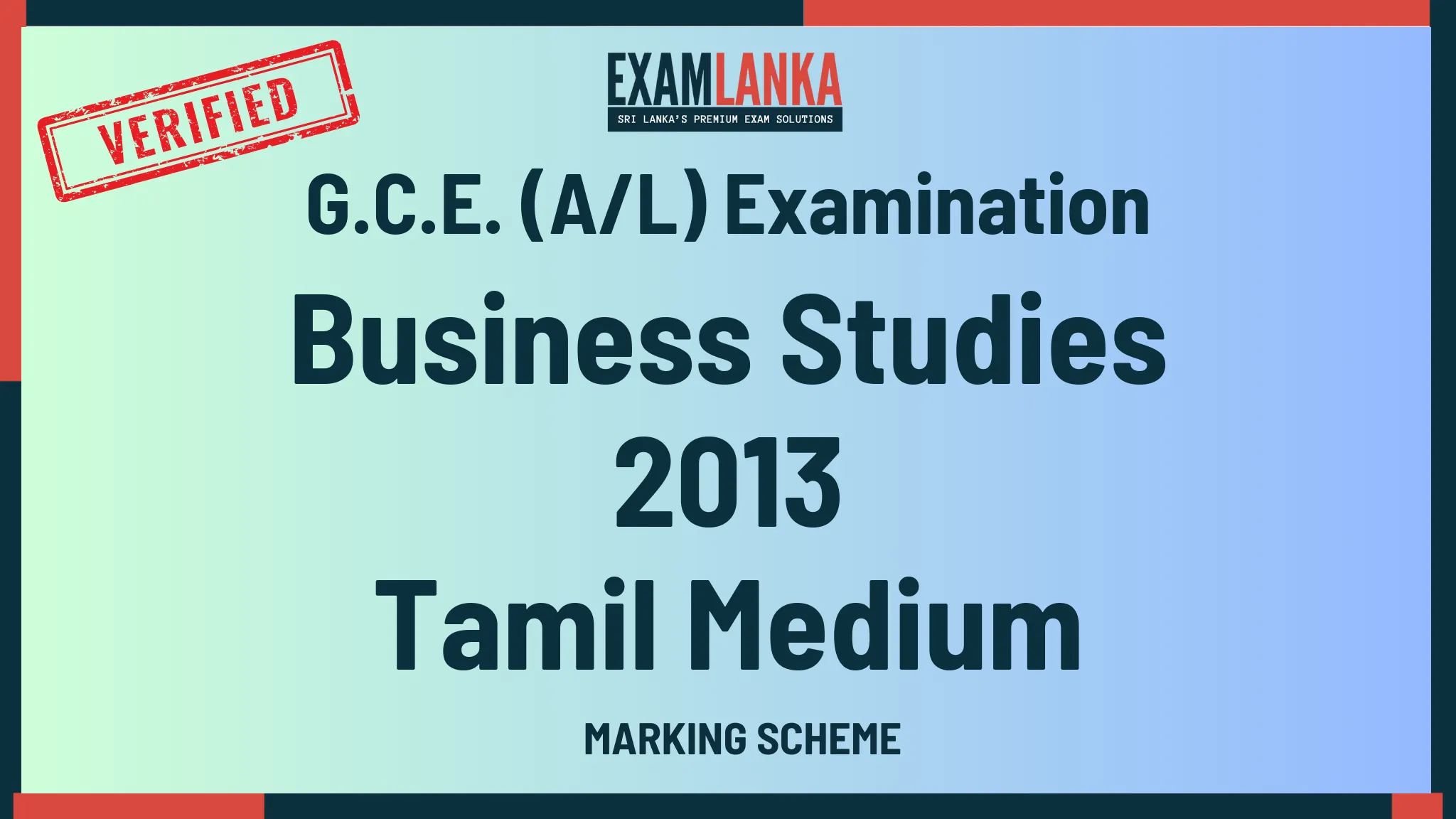 2013 business studies marking tamil medium