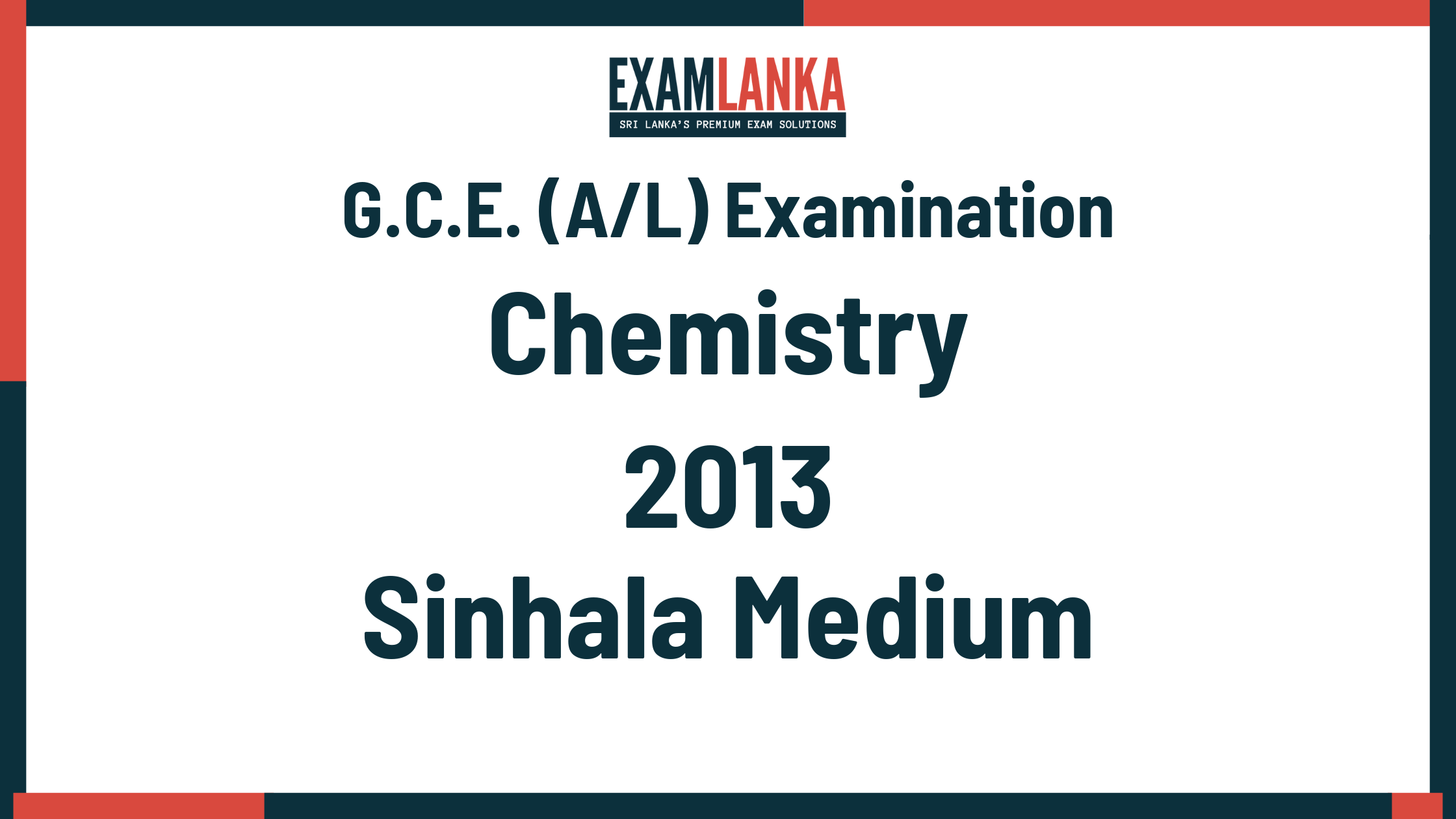 2013 chemistry past paper sinhala medium