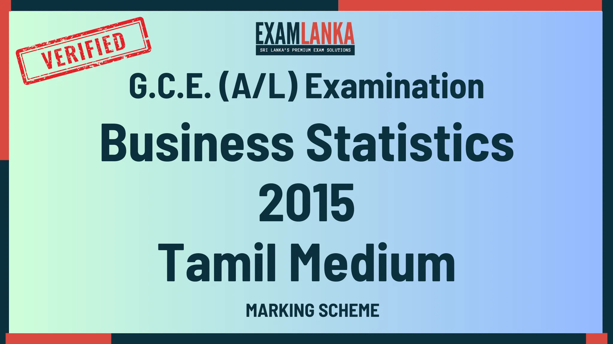 2015 business statistics marking tamil medium