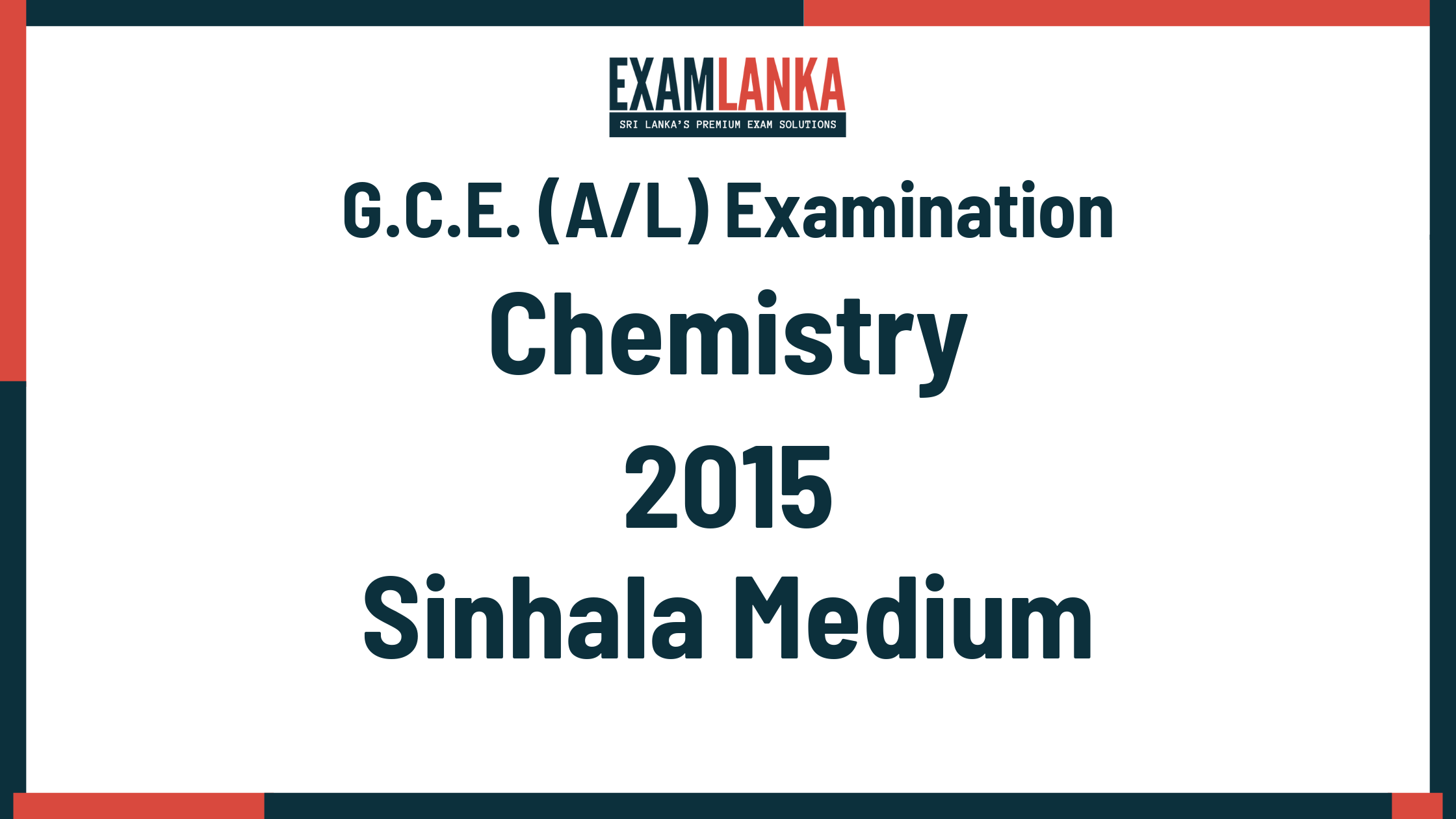 2015 chemistry past paper sinhala medium
