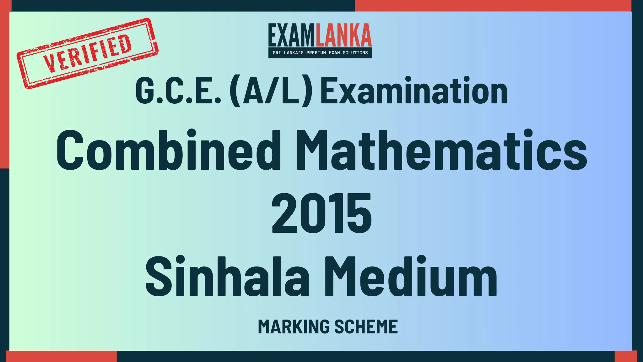 2015 combined mathematics marking sinhala medium