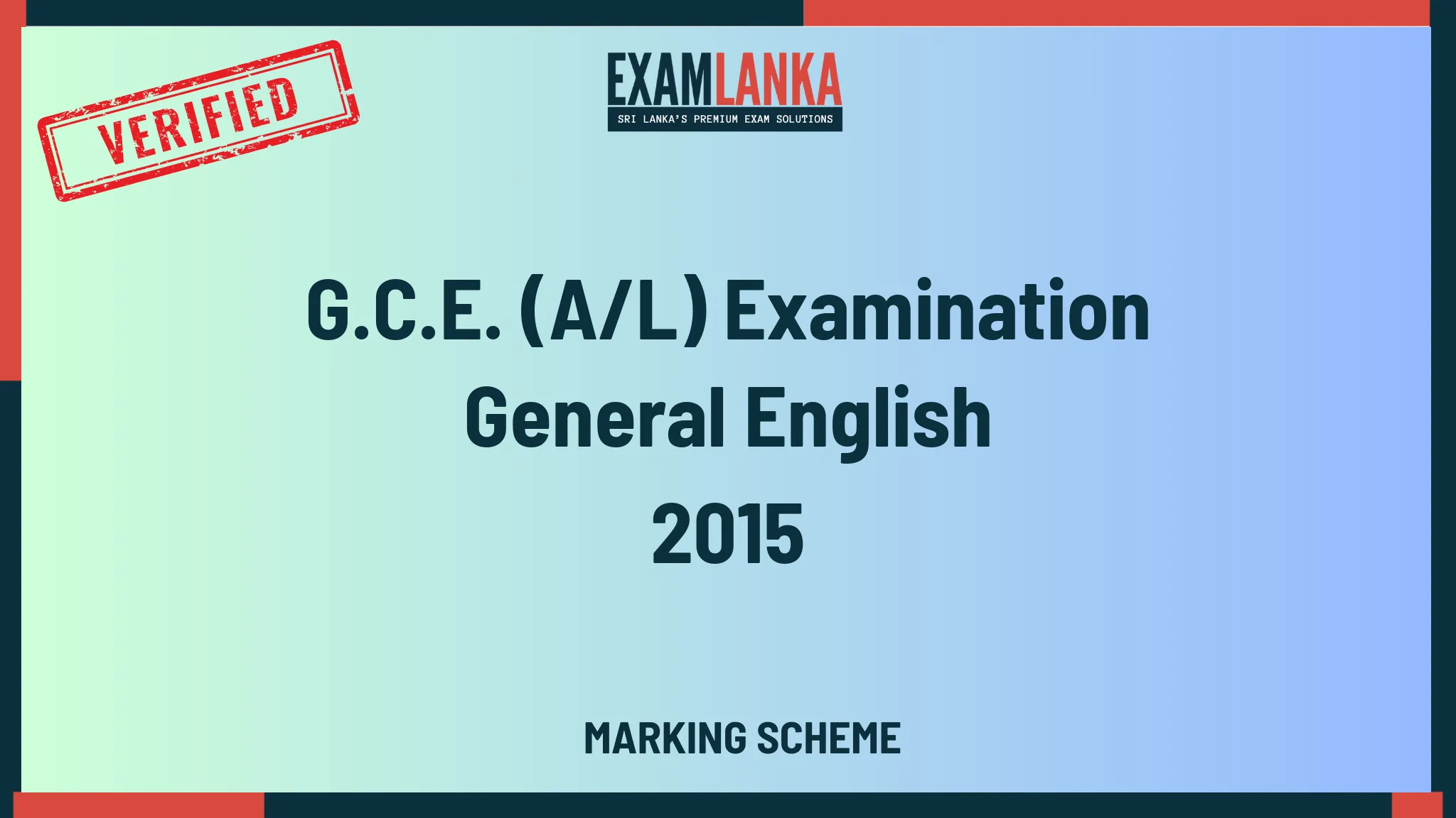 2015 general english marking  medium