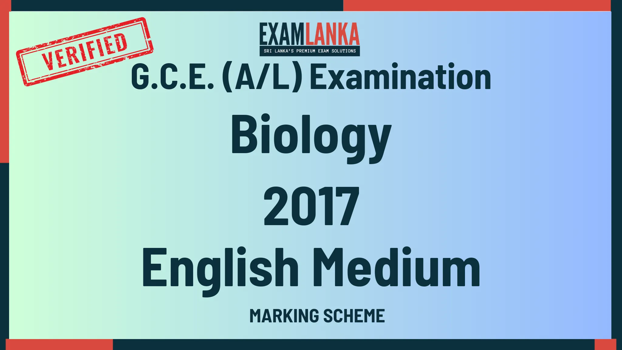 2017 biology marking english medium