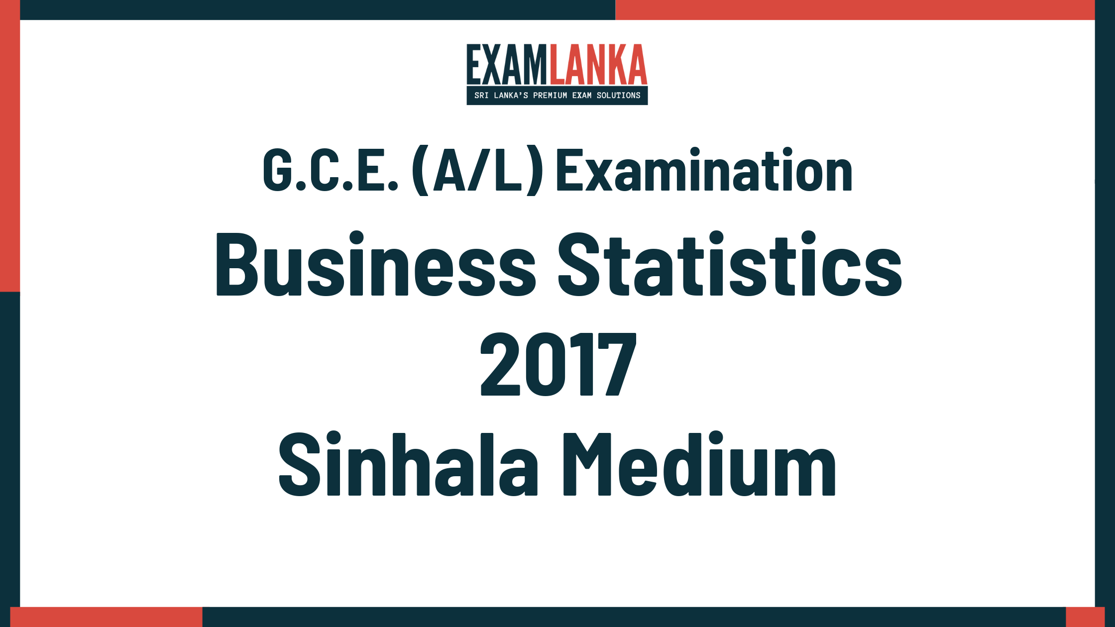 2017 business statistics past paper sinhala medium