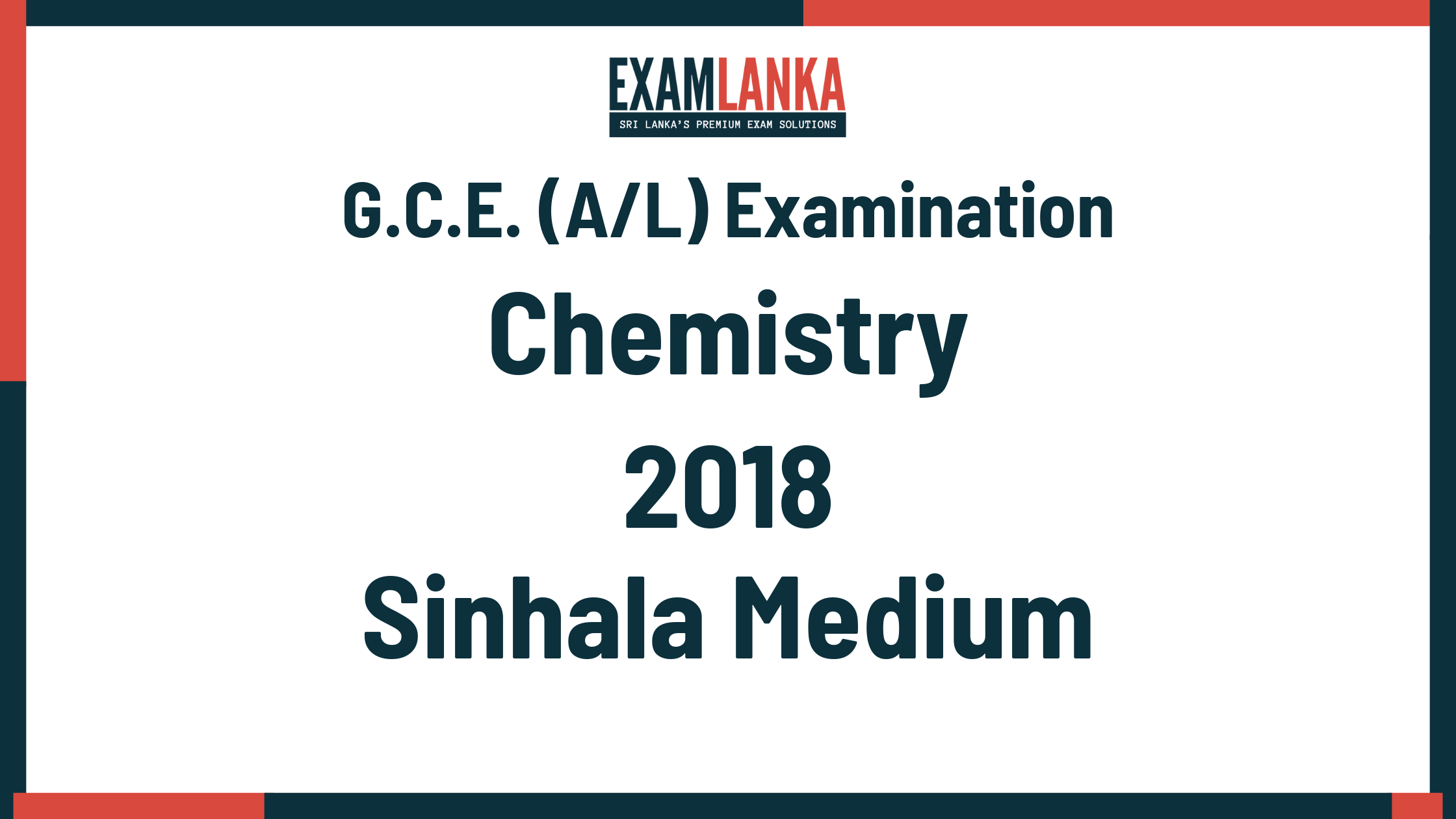 2018 chemistry past paper sinhala medium