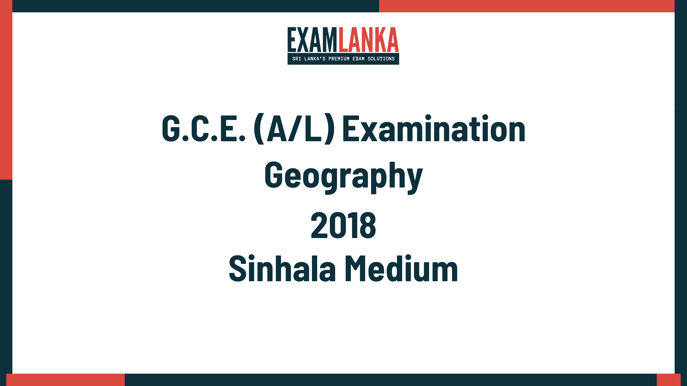 2018 geography past paper sinhala medium