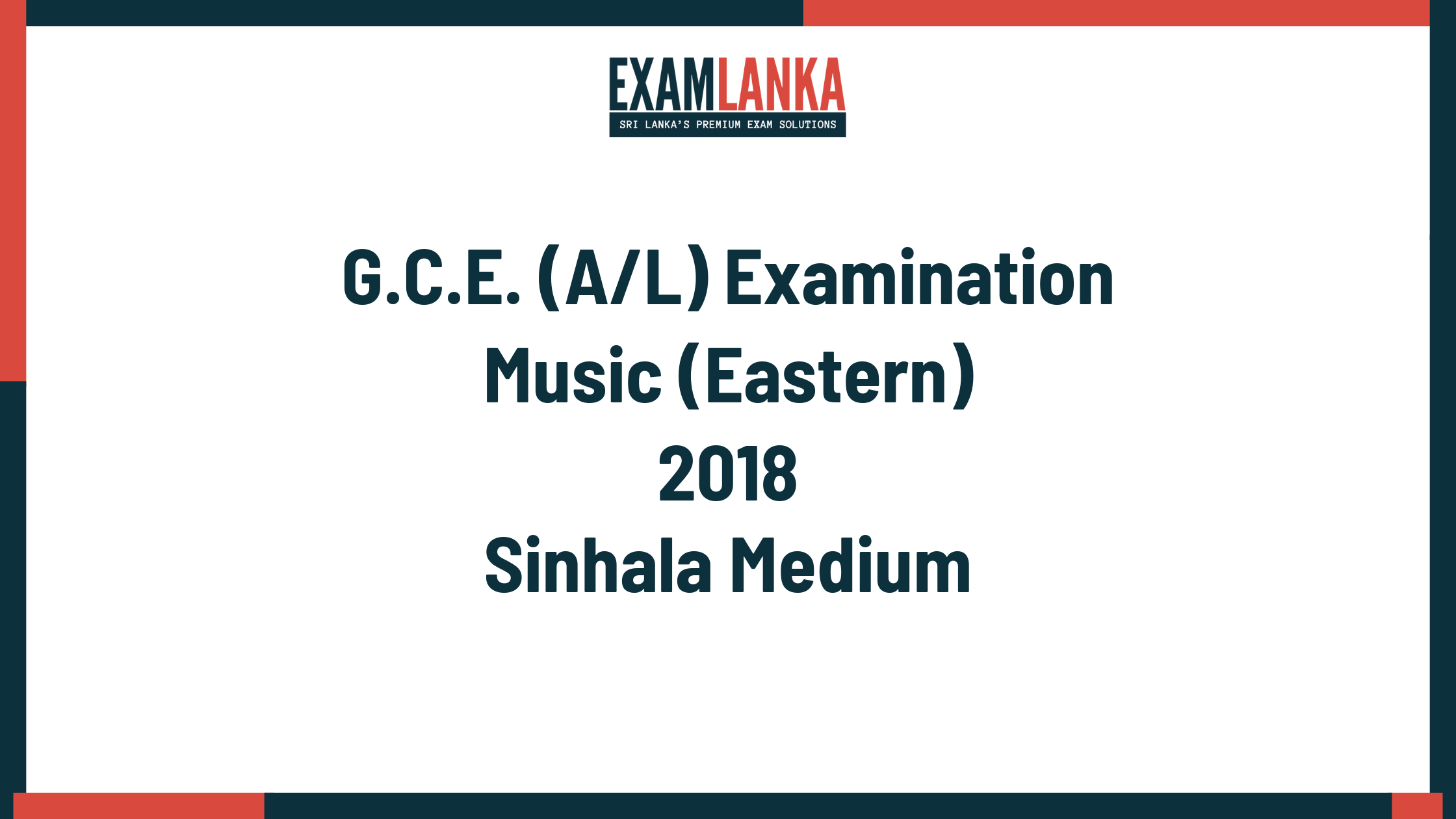 2018 music (eastern) past paper sinhala medium