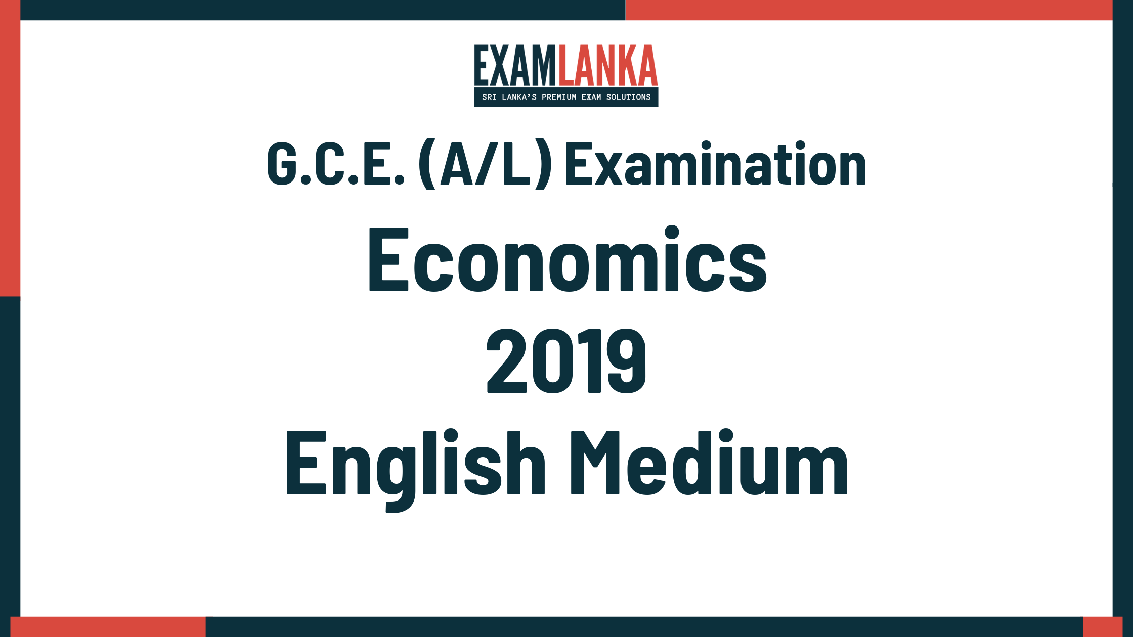 2019 economics past paper english medium