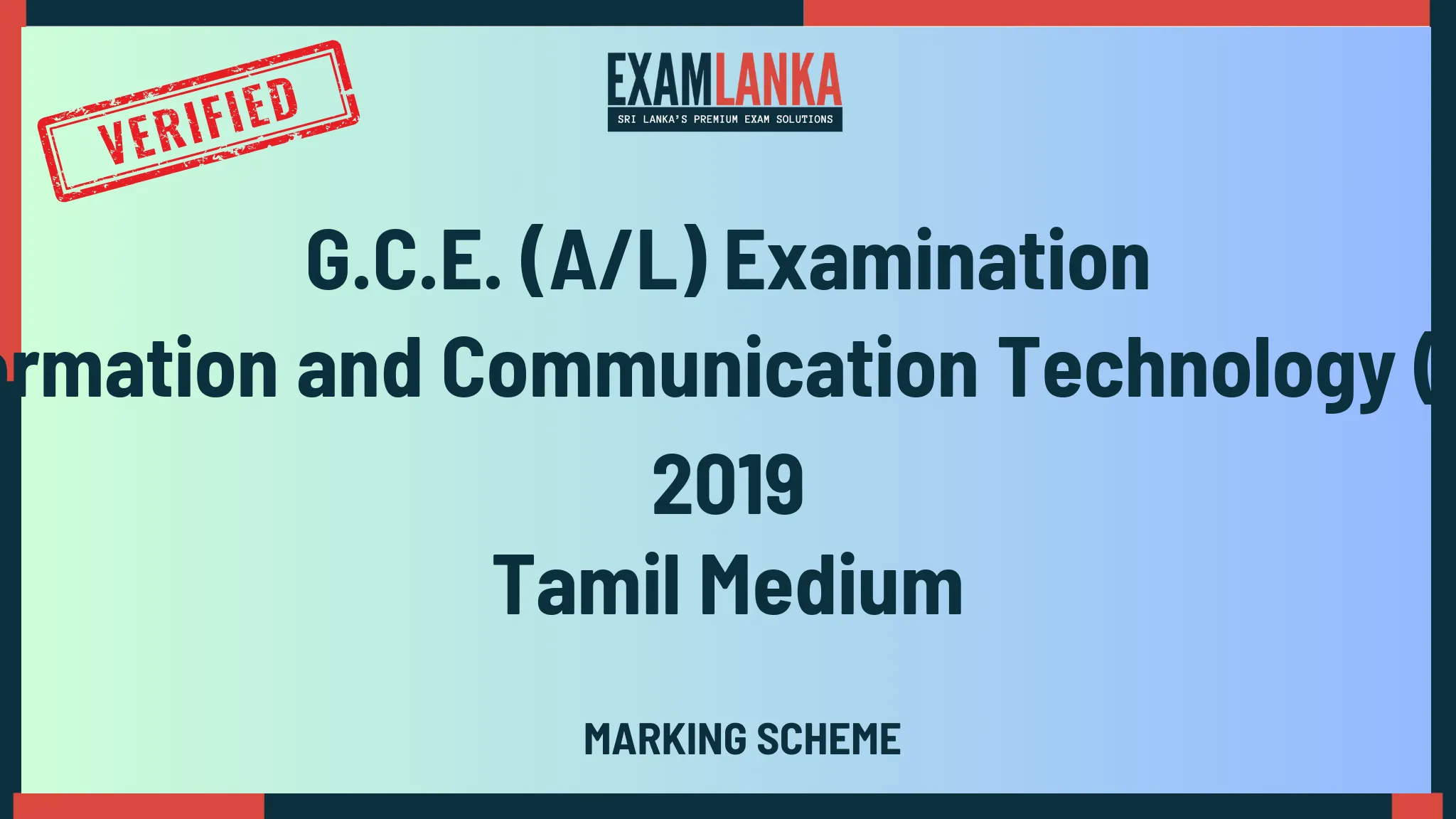 2019 information and communication technology (ict) marking tamil medium