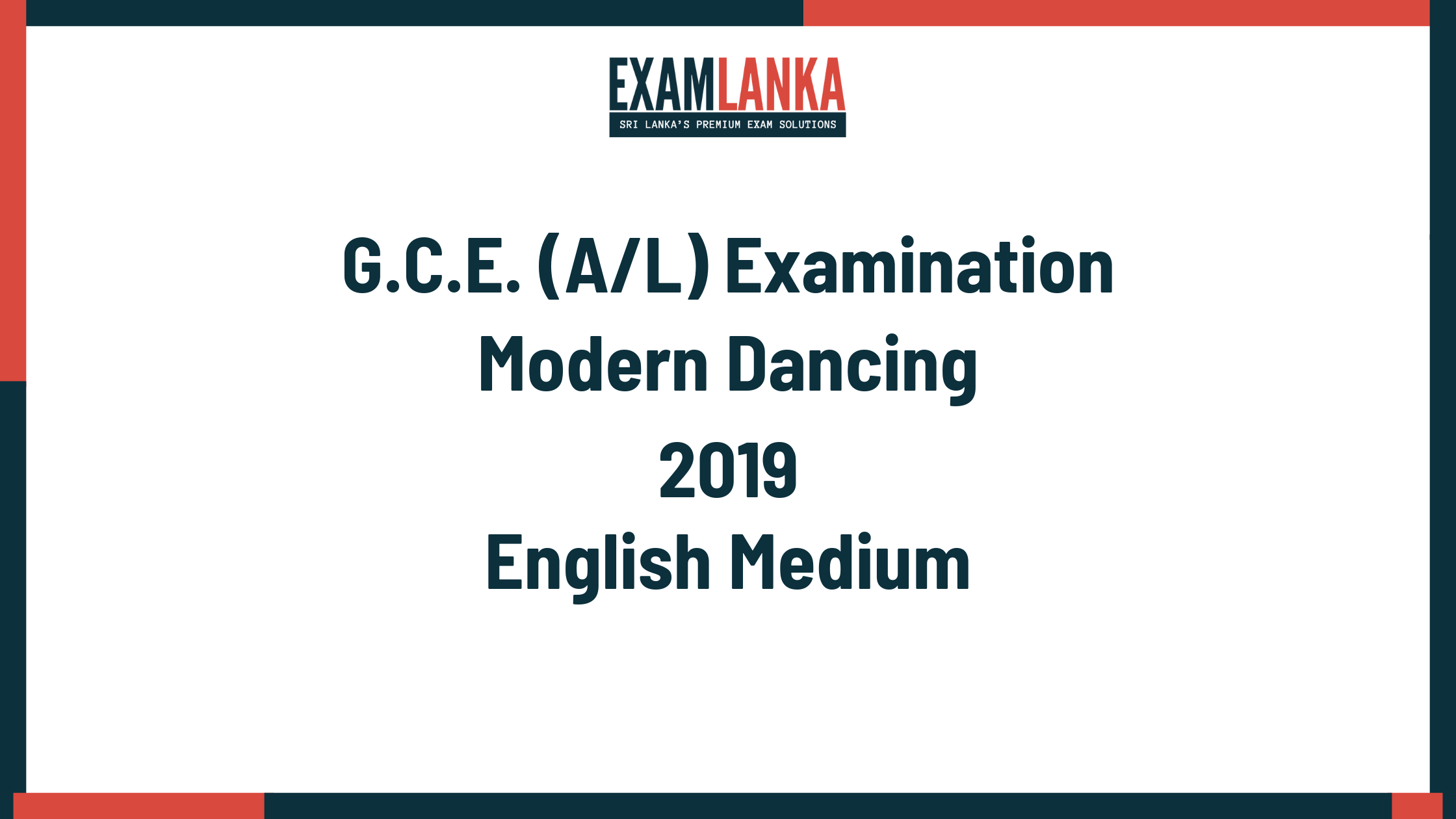 2019 modern dancing past paper english medium