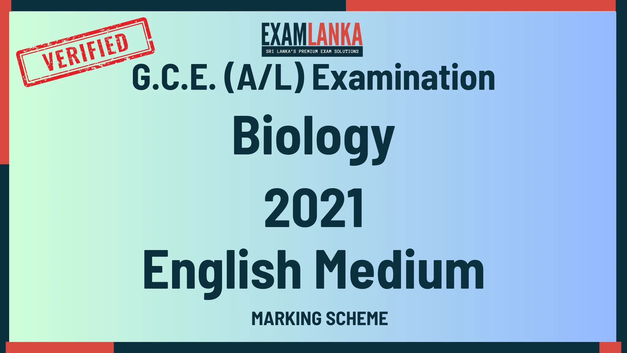 2021 biology marking english medium