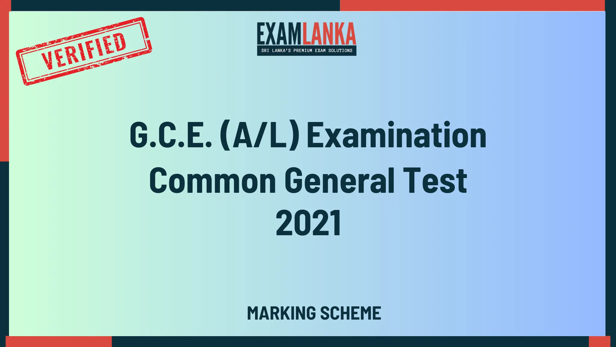 2021 common general test marking  medium