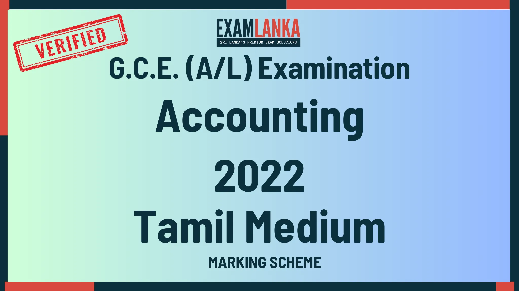 2022 accounting marking tamil medium