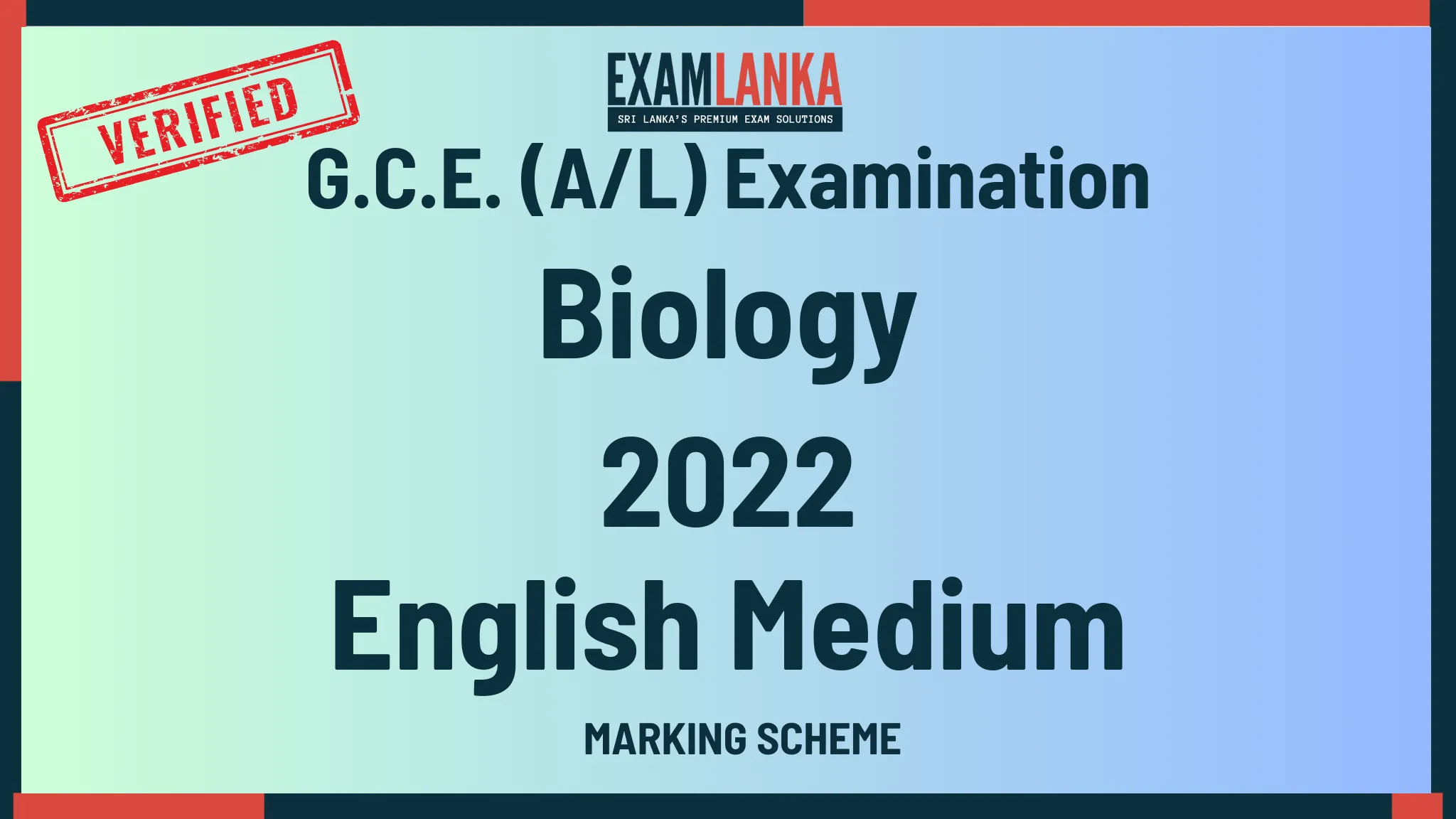 2022 biology marking english medium