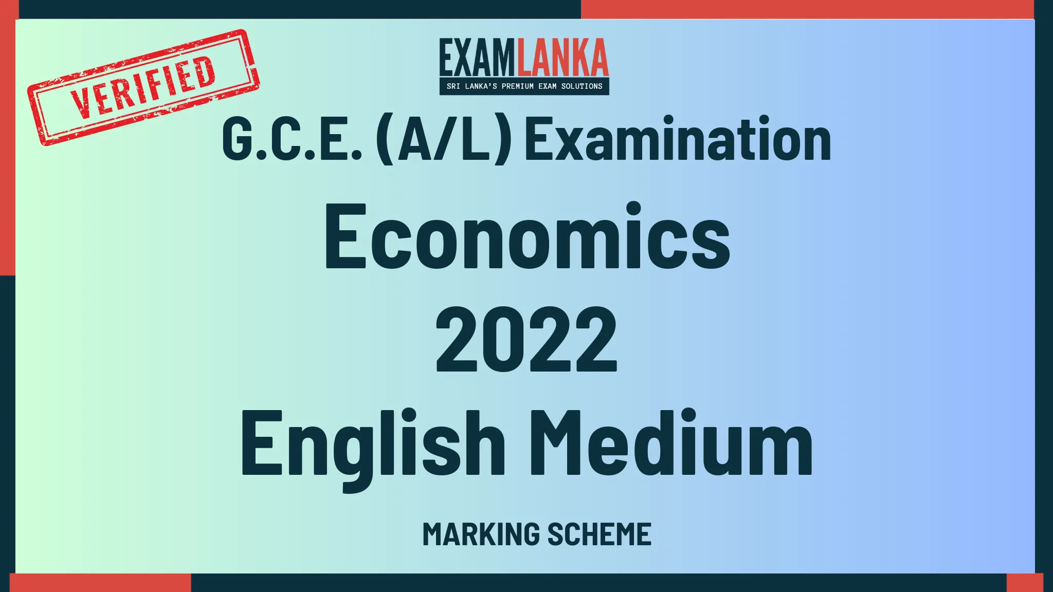 2022 economics marking english medium