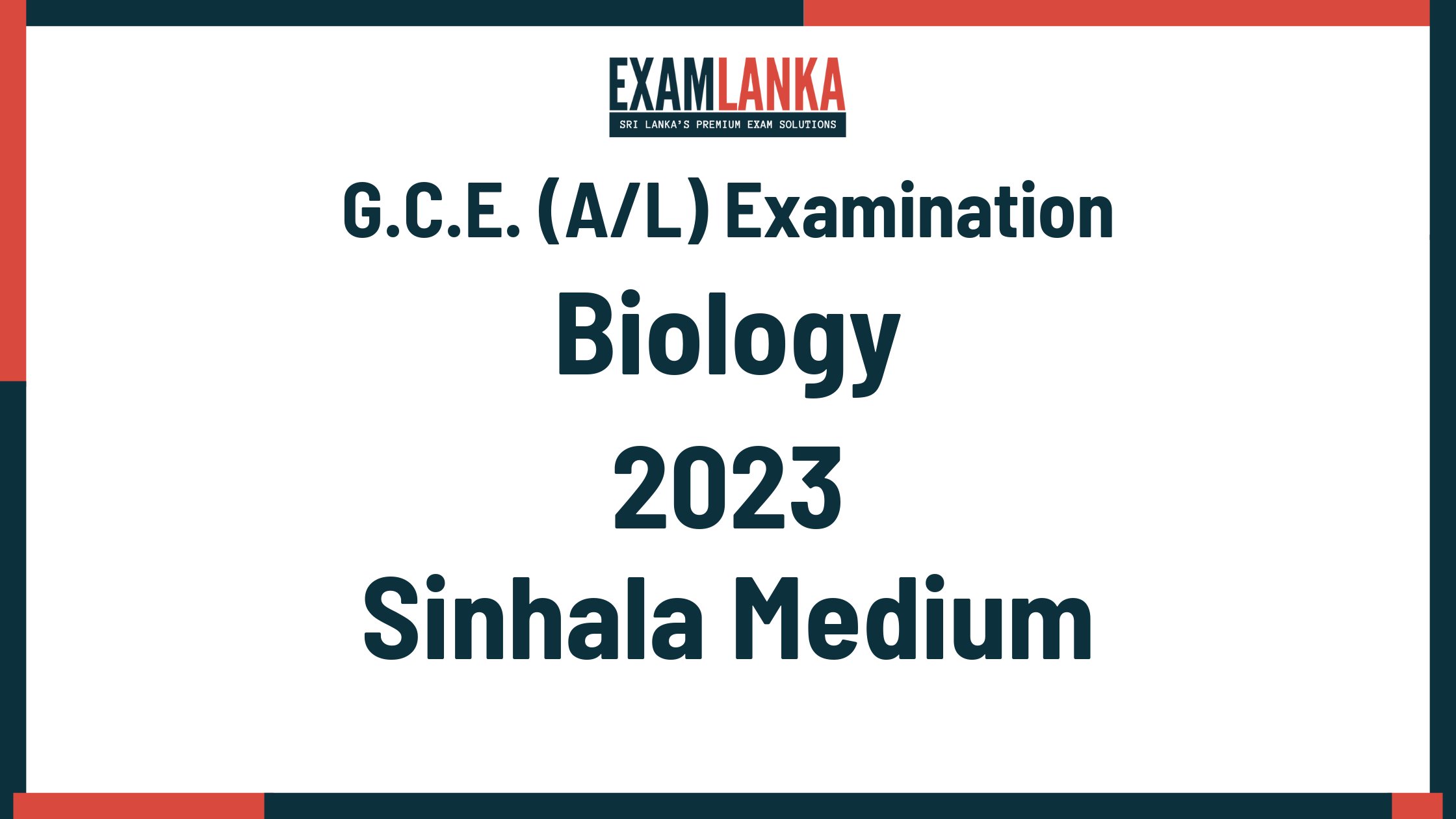2023 biology past paper sinhala medium