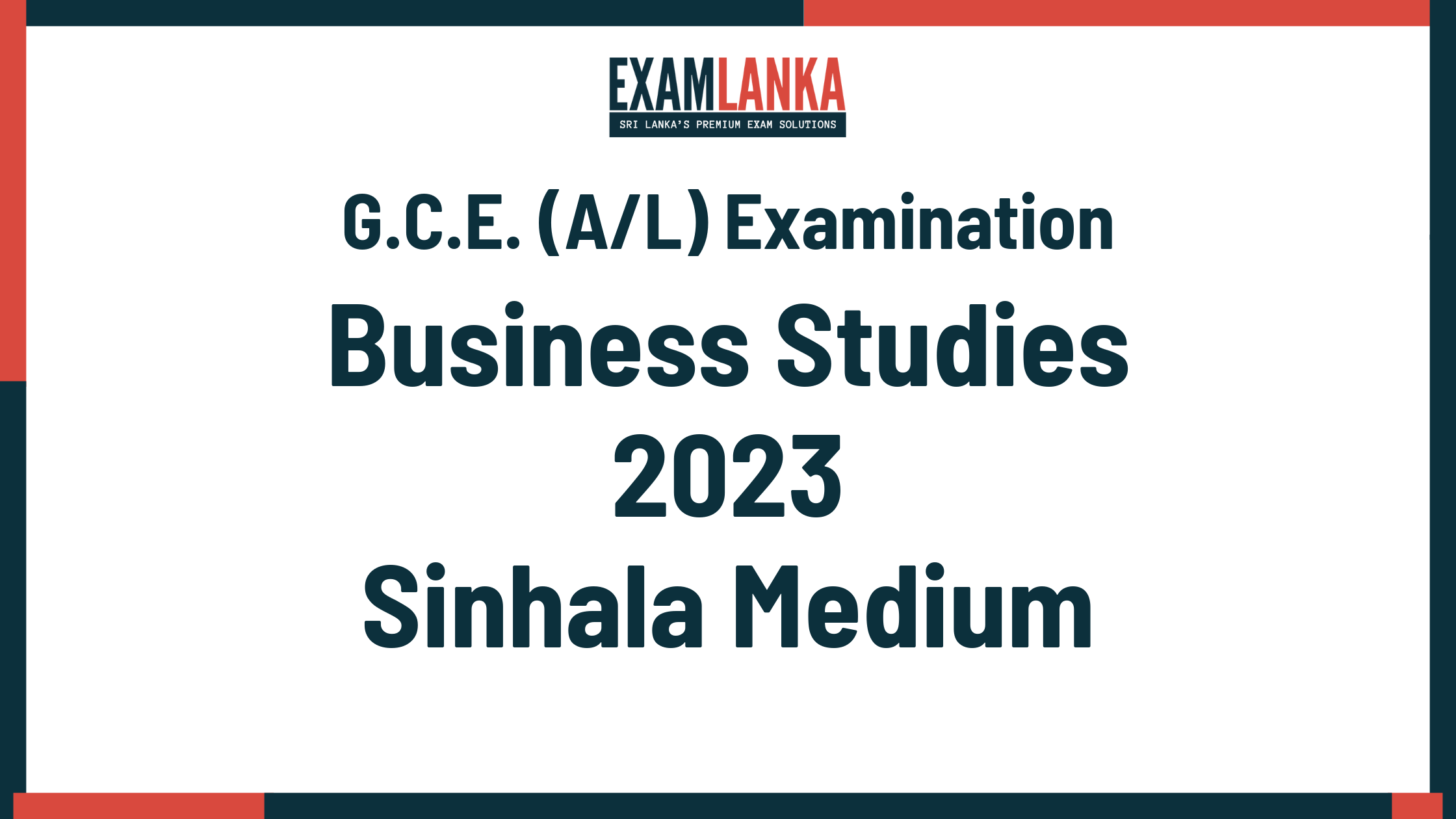 2023 business studies past paper sinhala medium
