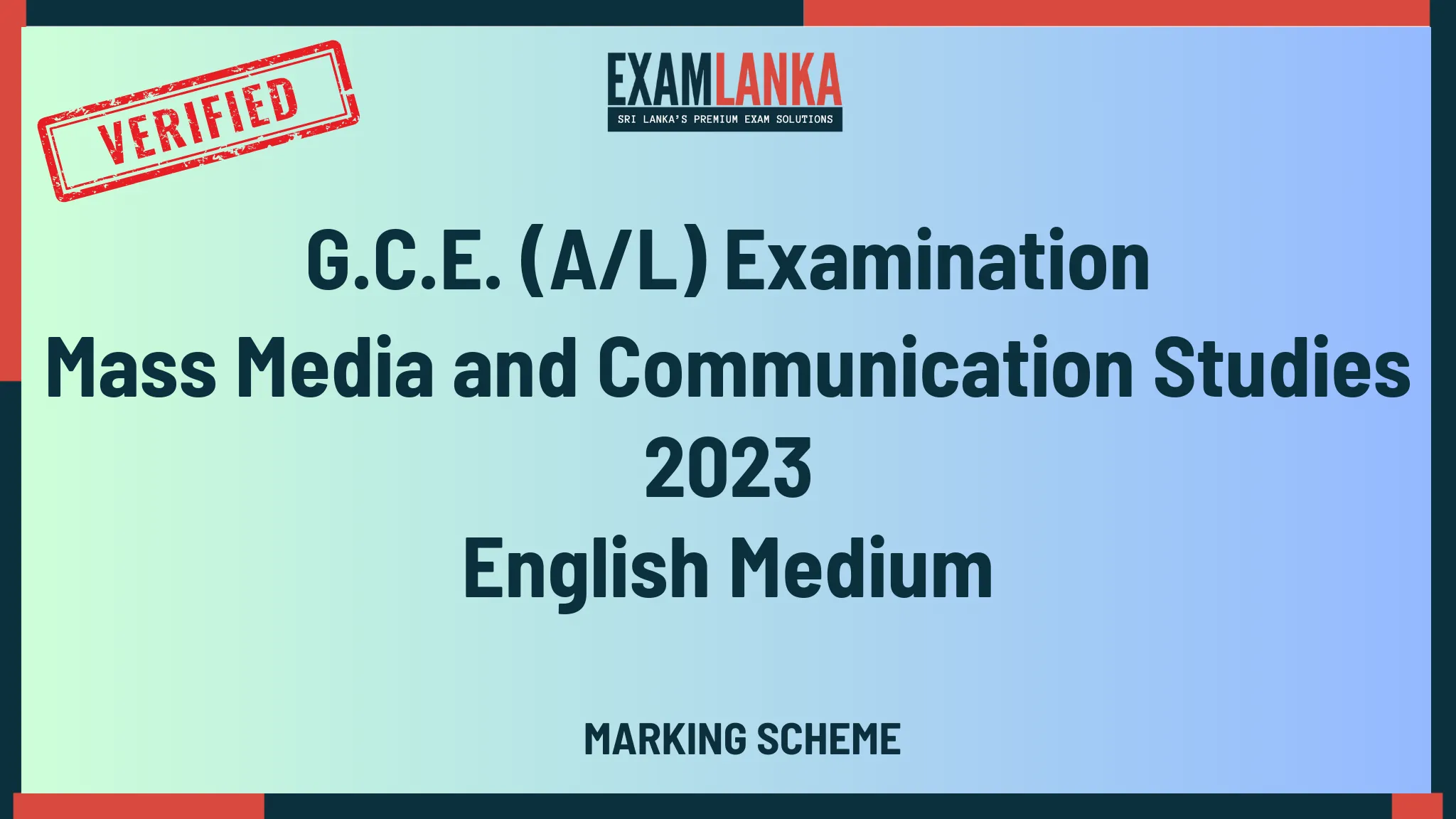 2023 mass media and communication studies marking english medium